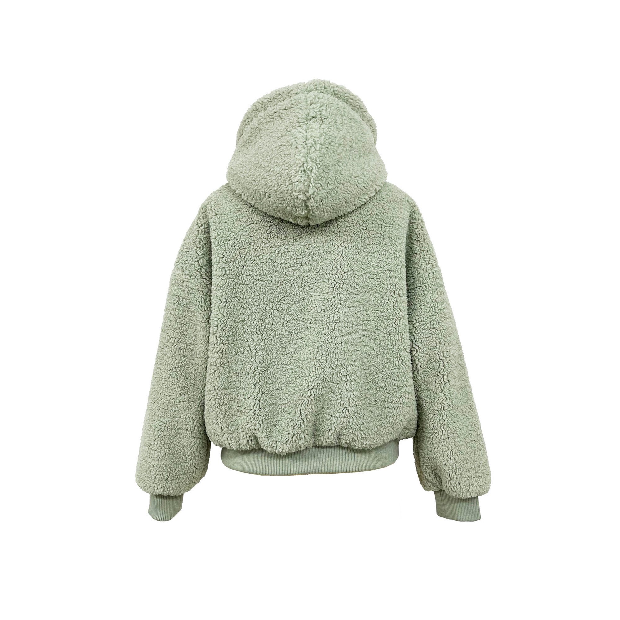 Lara Laurén Plüschjacke moderne Kapuzenjacke aus günstig online kaufen