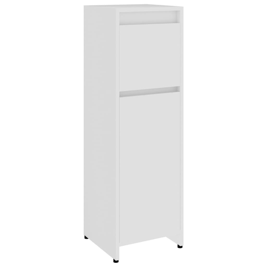 vidaXL Mehrzweckschrank NA Badezimmerschrank Schrank Nischenschrank Weiß 30x30x95 cm Spanplatt