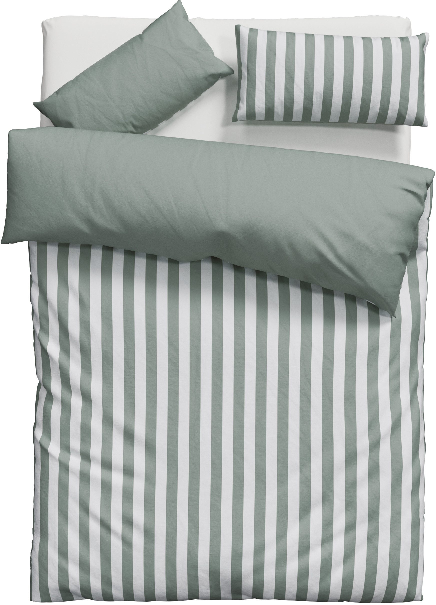 OTTO home Wendebettwäsche Greta, Renforcé, 2 teilig, Bettwäsche mit Streife günstig online kaufen