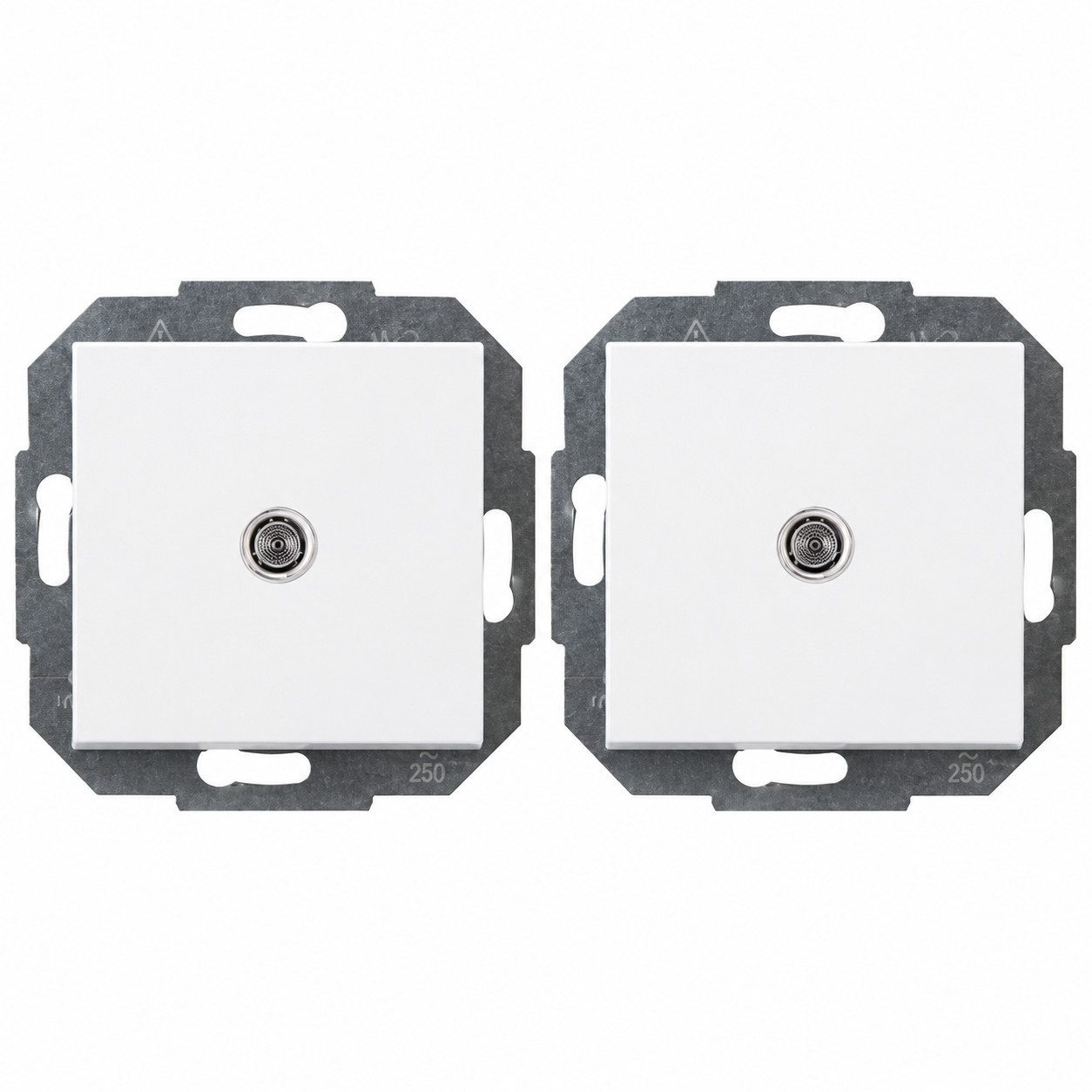 Kopp Schalter 2X MALTA Wechselschalter Silber Wippschalter Lichtschalter Schalter, Unterputz Elektroinstallation Schalterprogramm Wechsel Lichtschalter