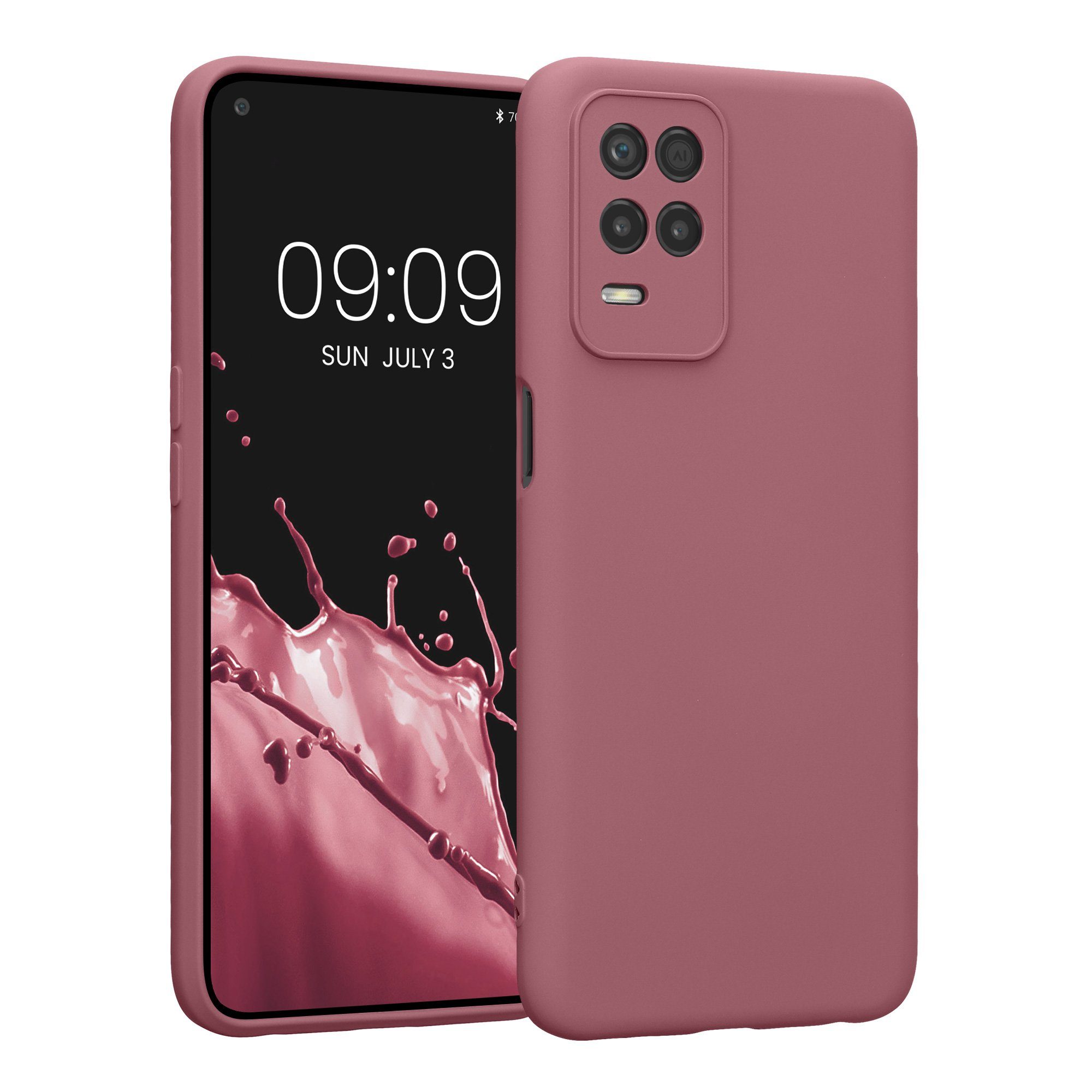 kwmobile Handyhülle Slim Case für Realme 8 (5G) / Narzo 30 (5G), Hülle Silikon Handy - Handyhülle gummiert