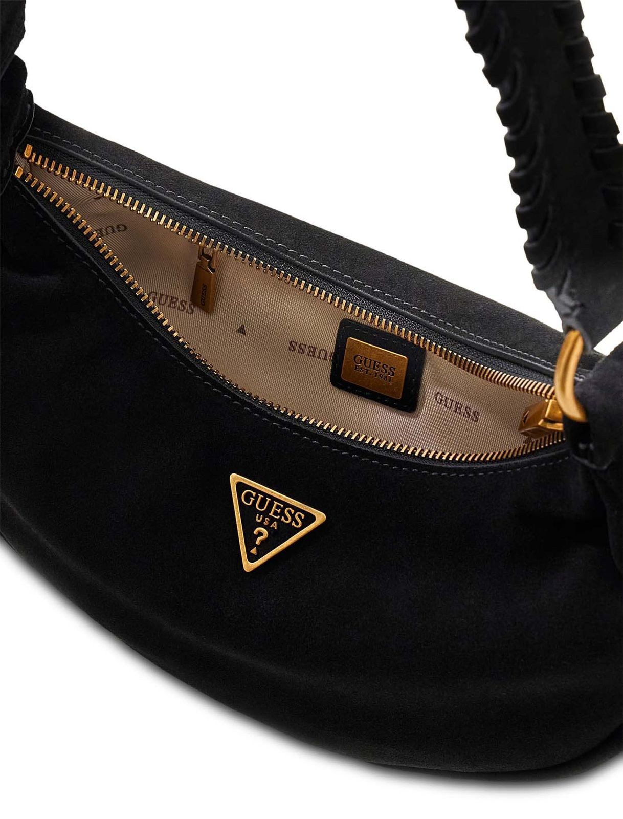 Guess Schultertasche Hobo Crossbody Bag, aus echtem Rindsleder