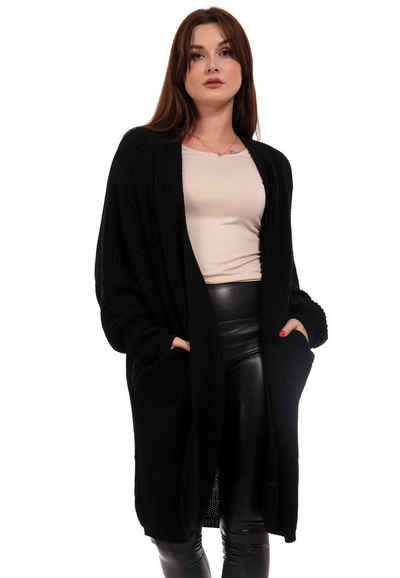 YC Fashion & Style Cardigan »Oversize Cardigan Strickjacke Basic verschlusslos Grobstrick Plus Size« (1-tlg) casual- mit langen Ärmeln- in offener Form