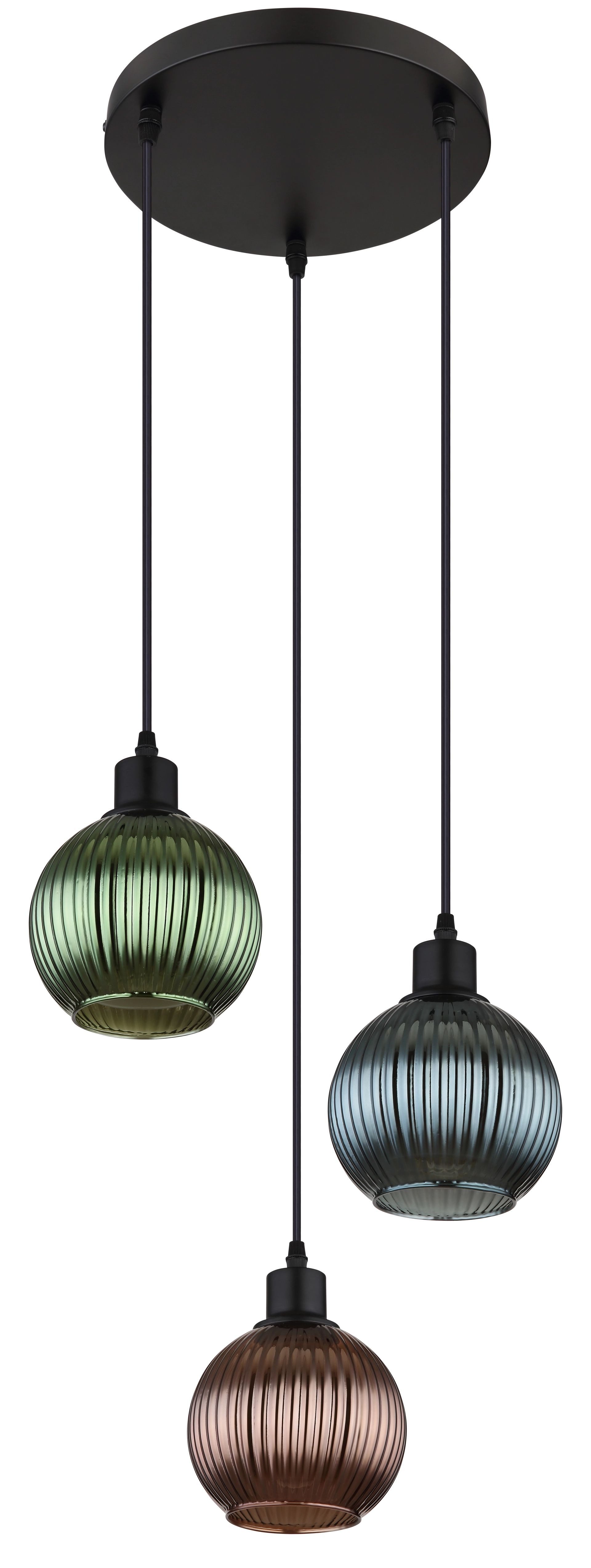 GLOBO LIGHTING Pendelleuchte ZUMBA, ohne Leuchtmittel, Gläser, Hängeleuchte, Hängelampe