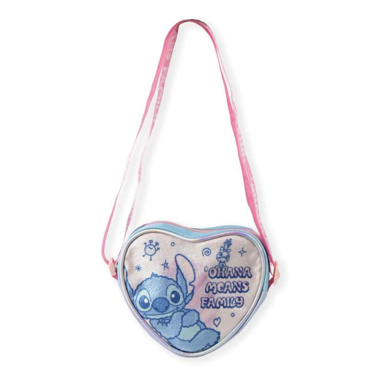 Disney Schultertasche Stitch 3D Herz Tasche für Kinder kompakte Umhängetasche
