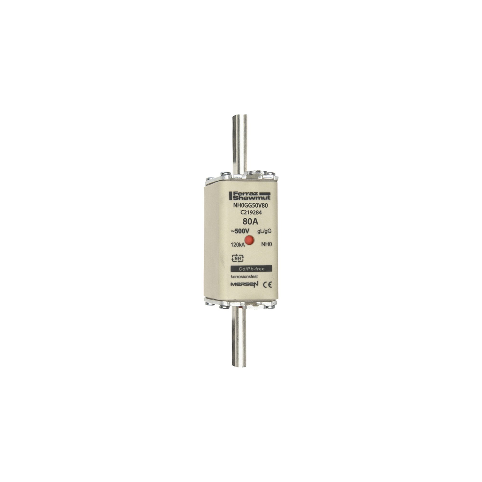 MERSEN Laterne Mersen NH-Sicherungseinsatz SF Gr.0 gG 80A/500V KM NH0GG50V80