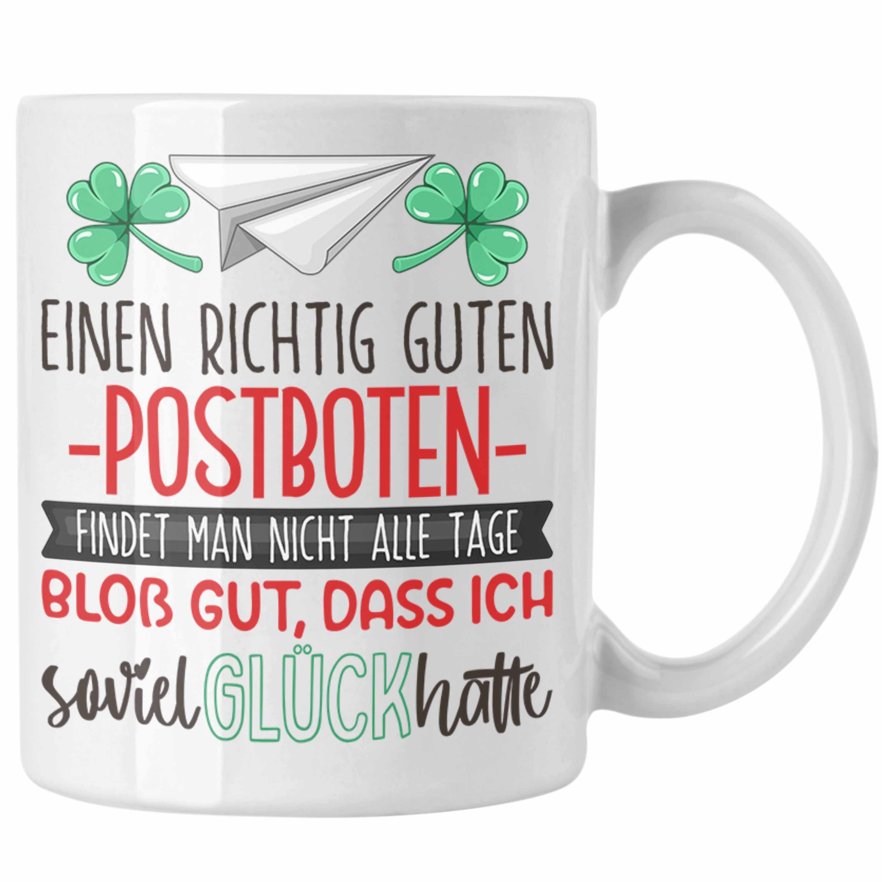 Trendation Tasse Postboten Tasse Geschenk Dankeschön Bester Paketzusteller Der Welt Da Weiss