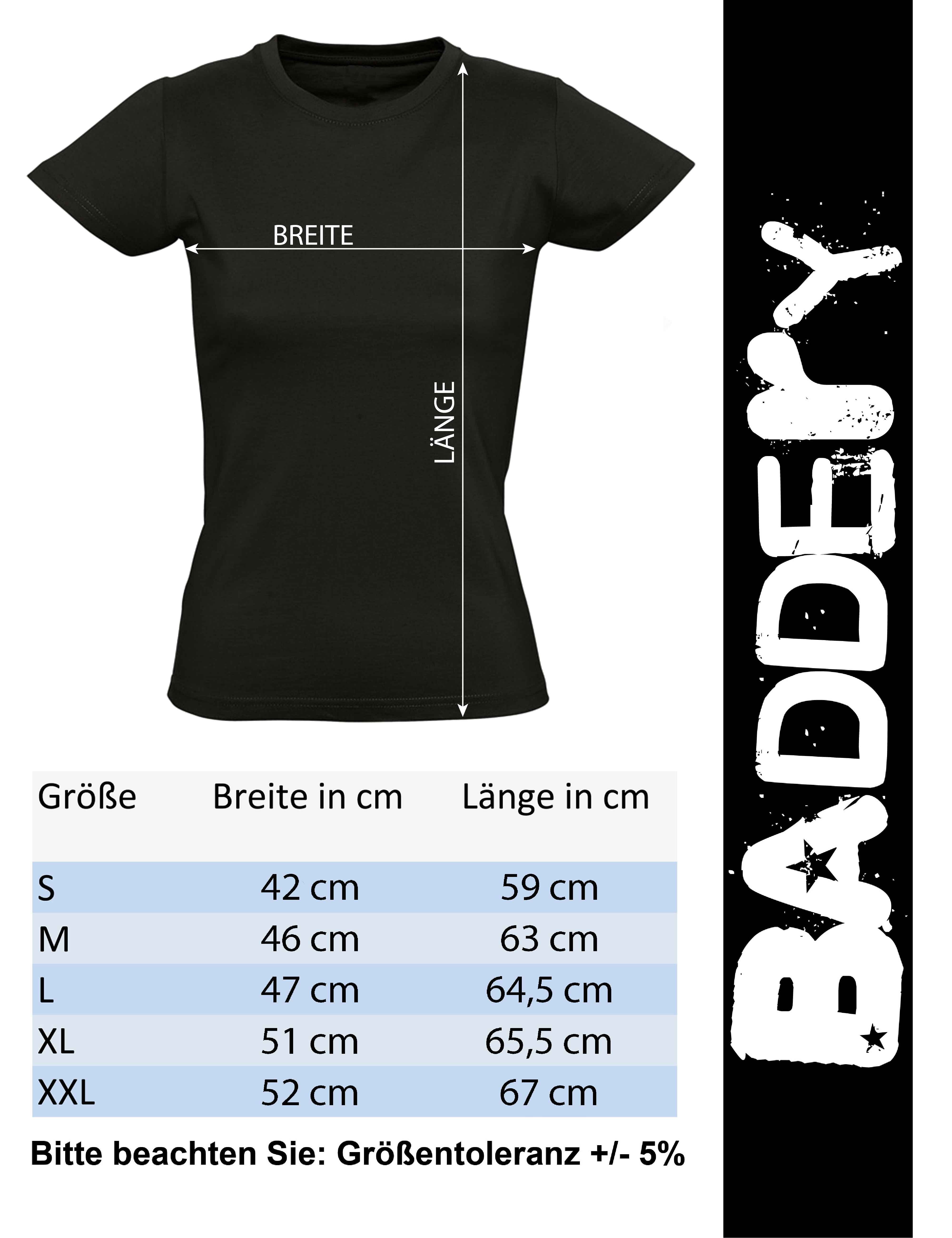 Baddery Print-Shirt Damen T-Shirt: "Katze" - günstig online kaufen