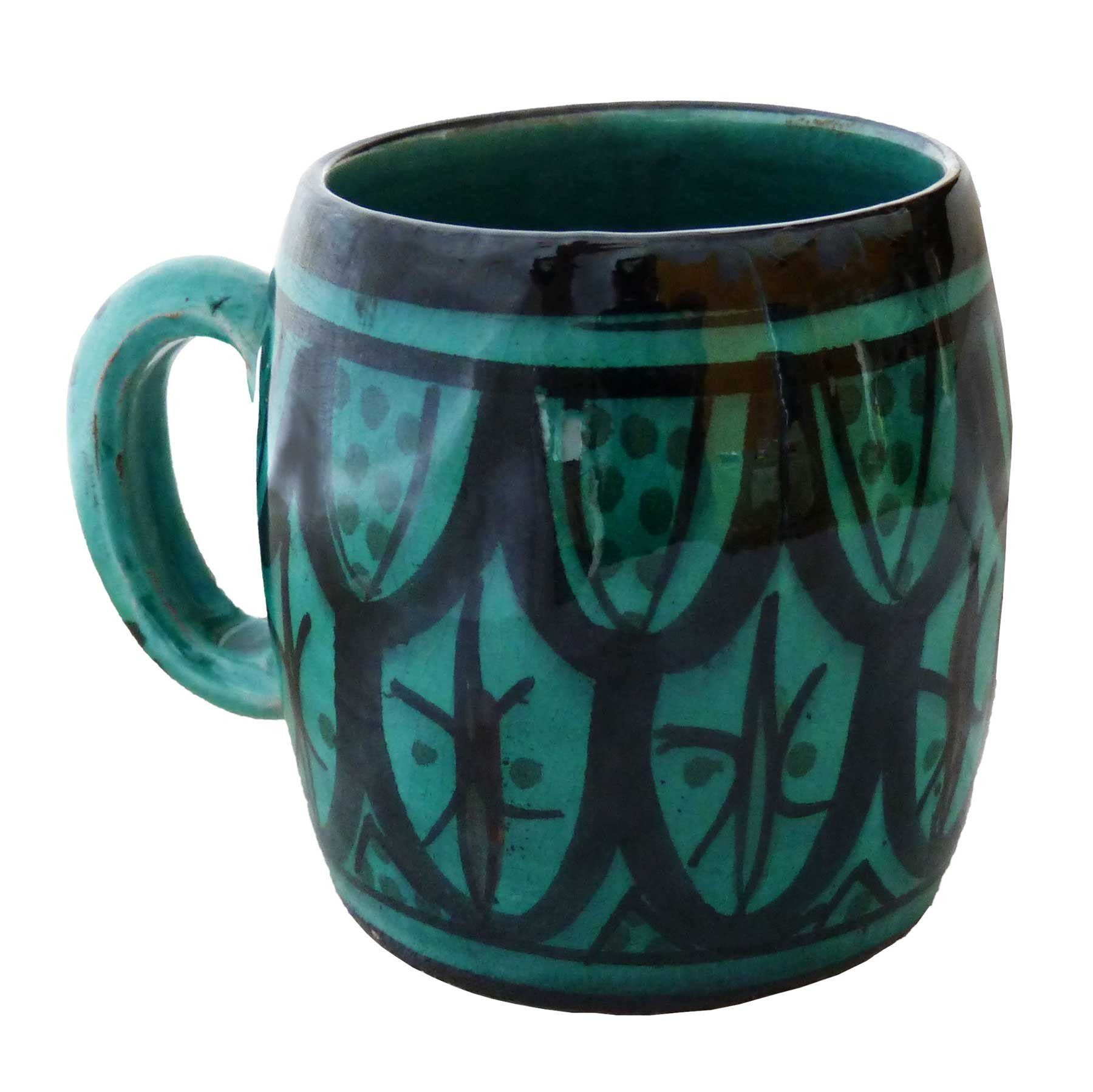 Tasse Keramik Tasse Klein marokkanische Bemalung handbemalt