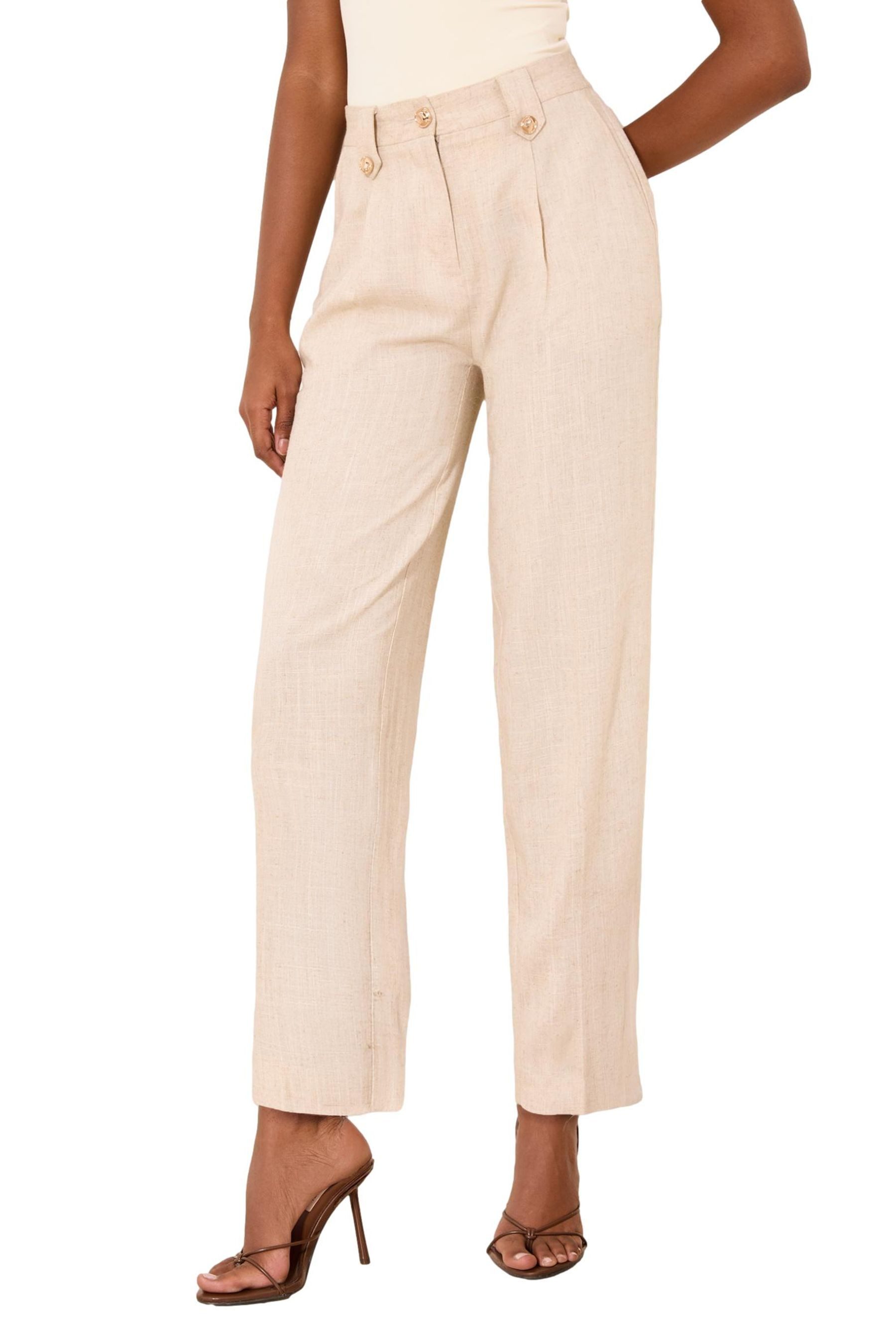 LIPSY Leinenhose Lipsy Hose in Tapered Fit (1-tlg)