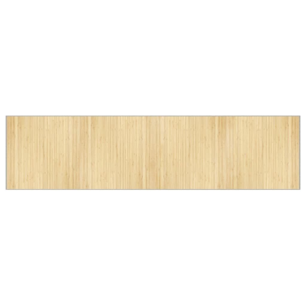 Teppich Teppich Rechteckig Hell Natur 100x400 cm Bambus