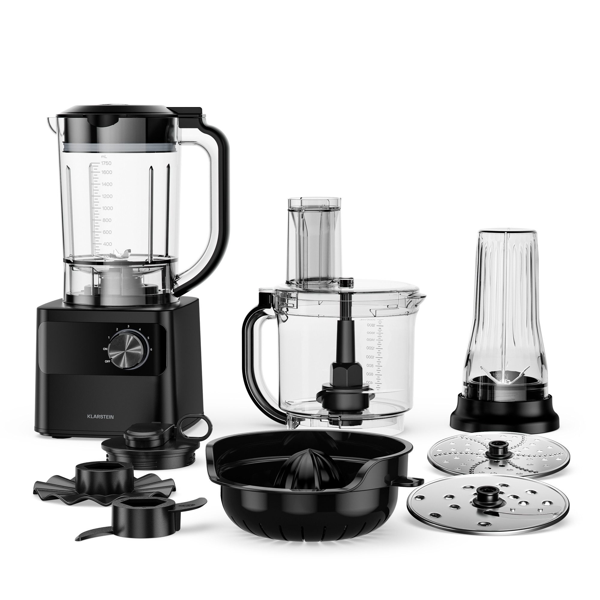 Klarstein Küchenmaschine Velaire Küchenmaschine + Mixer 1200W 2L+1,75L
