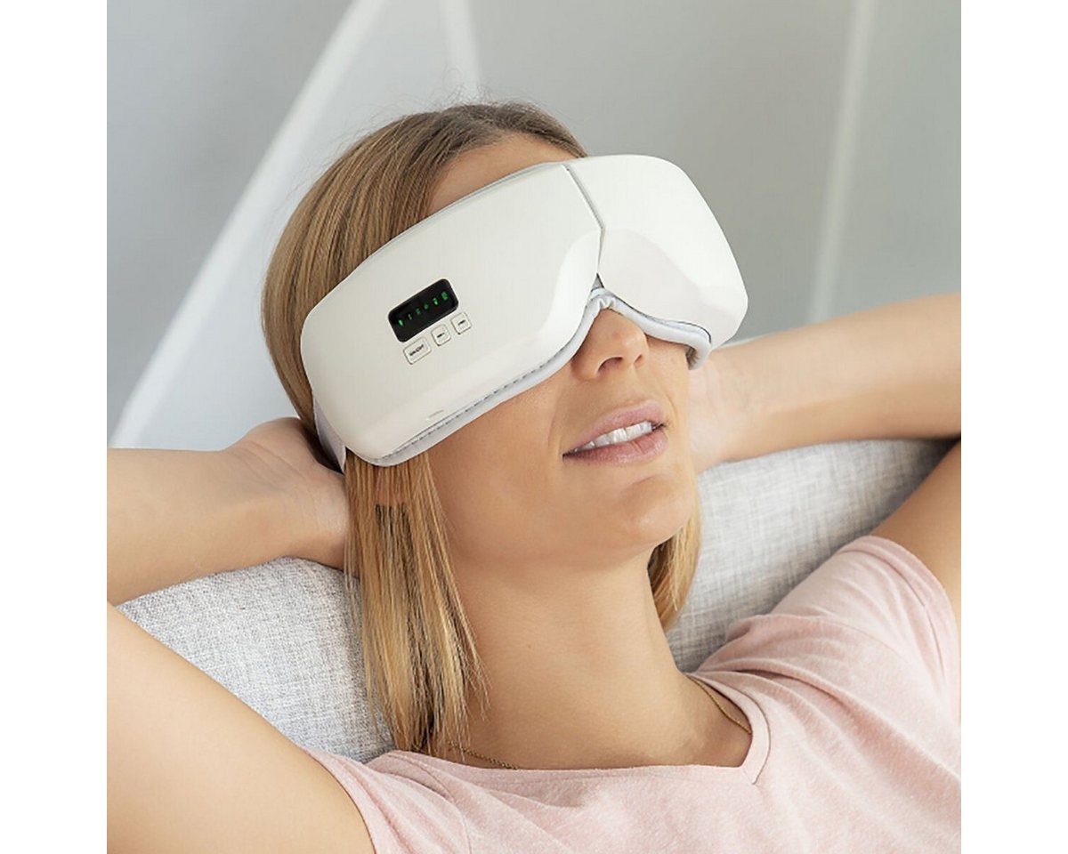 feinlux Massagegerät 4-IN-1-AUGENMASSAGER MIT LUFTKOMPRESSION, Packung, 1 * Augenmassageger, 1 * Bedienungsanleitung, Multifunktionsmodus, Mehrfrequenz-Vibrationsmassage