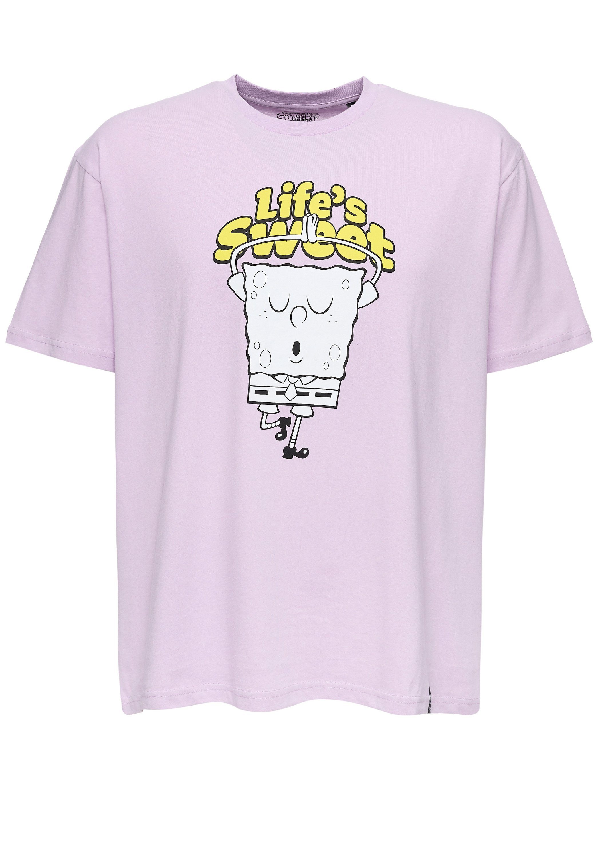 Recovered T-Shirt SpongeBob Lifes Sweet zertifizierte GOTS Bio-Baumwolle Relaxed