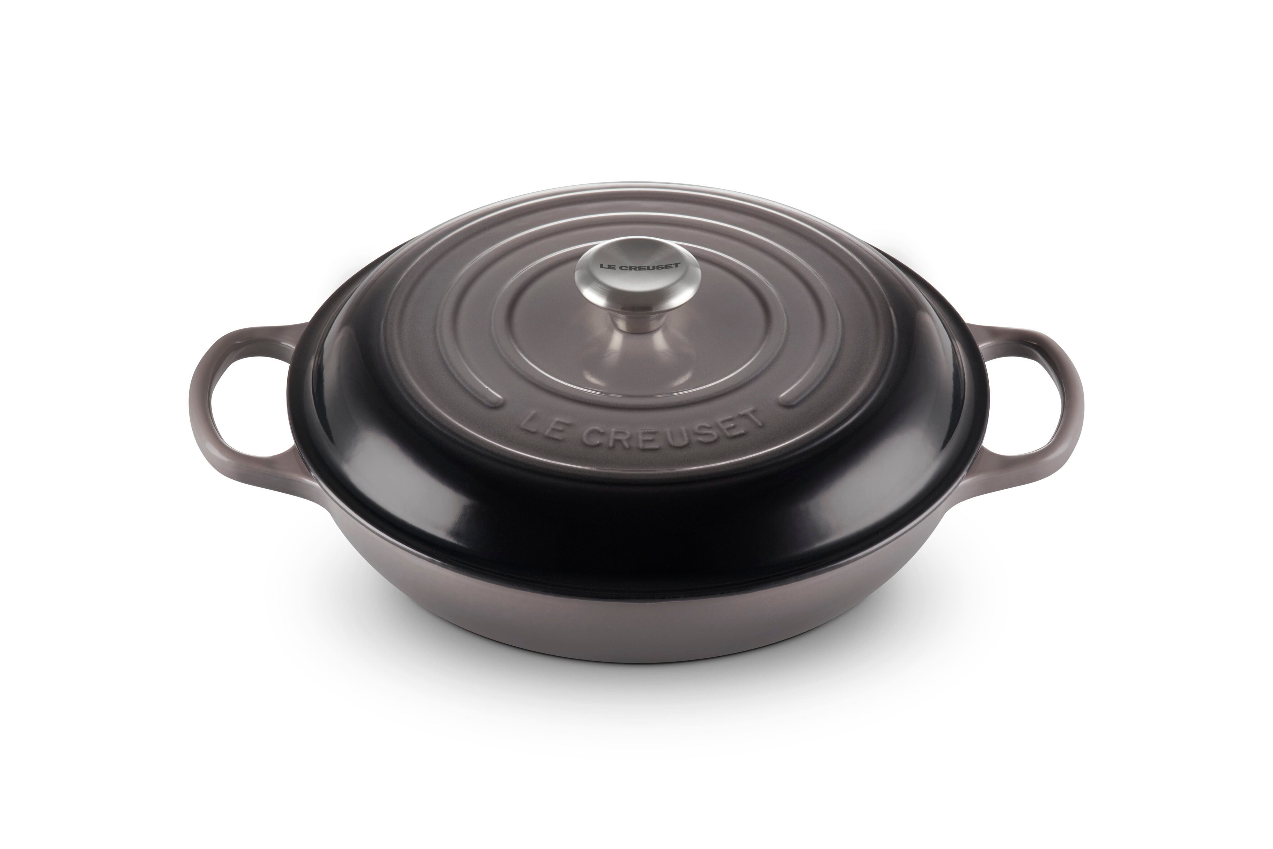 LE CREUSET Bratentopf Gourmet-Profitopf, Gusseisen, Ø 30 cm, 6,7 l, 5,56 kg, Flint, 21180304442430