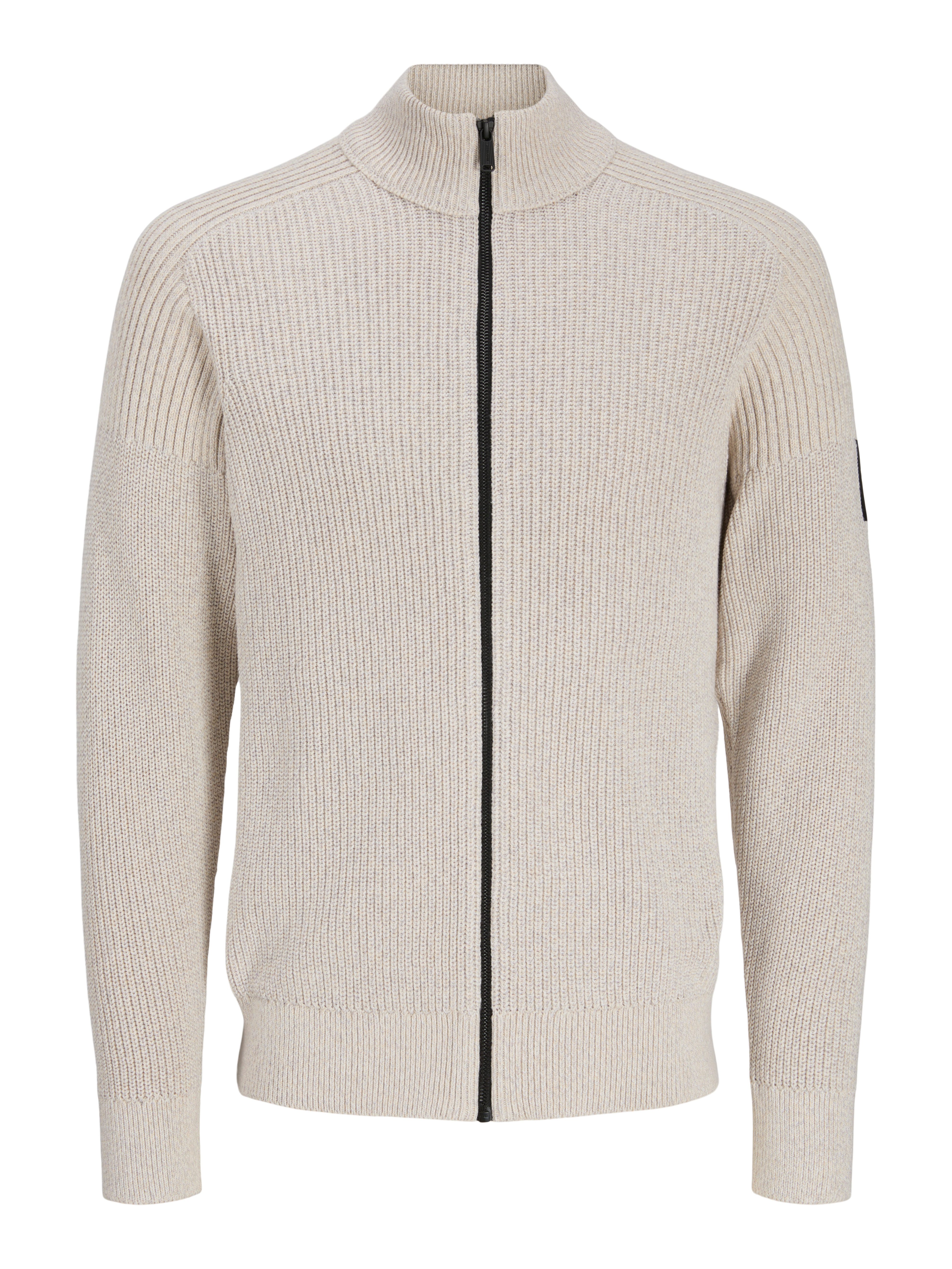 Jack & Jones Strickjacke JJCLEVELAND KNIT ZIP CARDIGAN Baumwolle, regular Fit