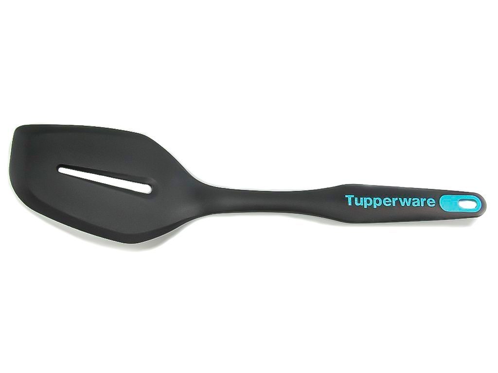 TUPPERWARE Back-Set Pfannenwender schwarz-türkis D162 + SPÜLTUCH