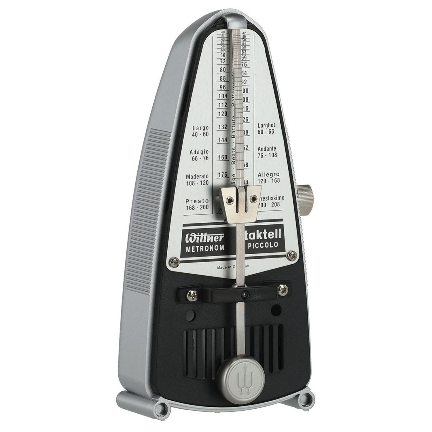 Wittner Metronom Wittner Metronom 838 Taktell Piccolo mechanisch silberfarben, aufziehbar