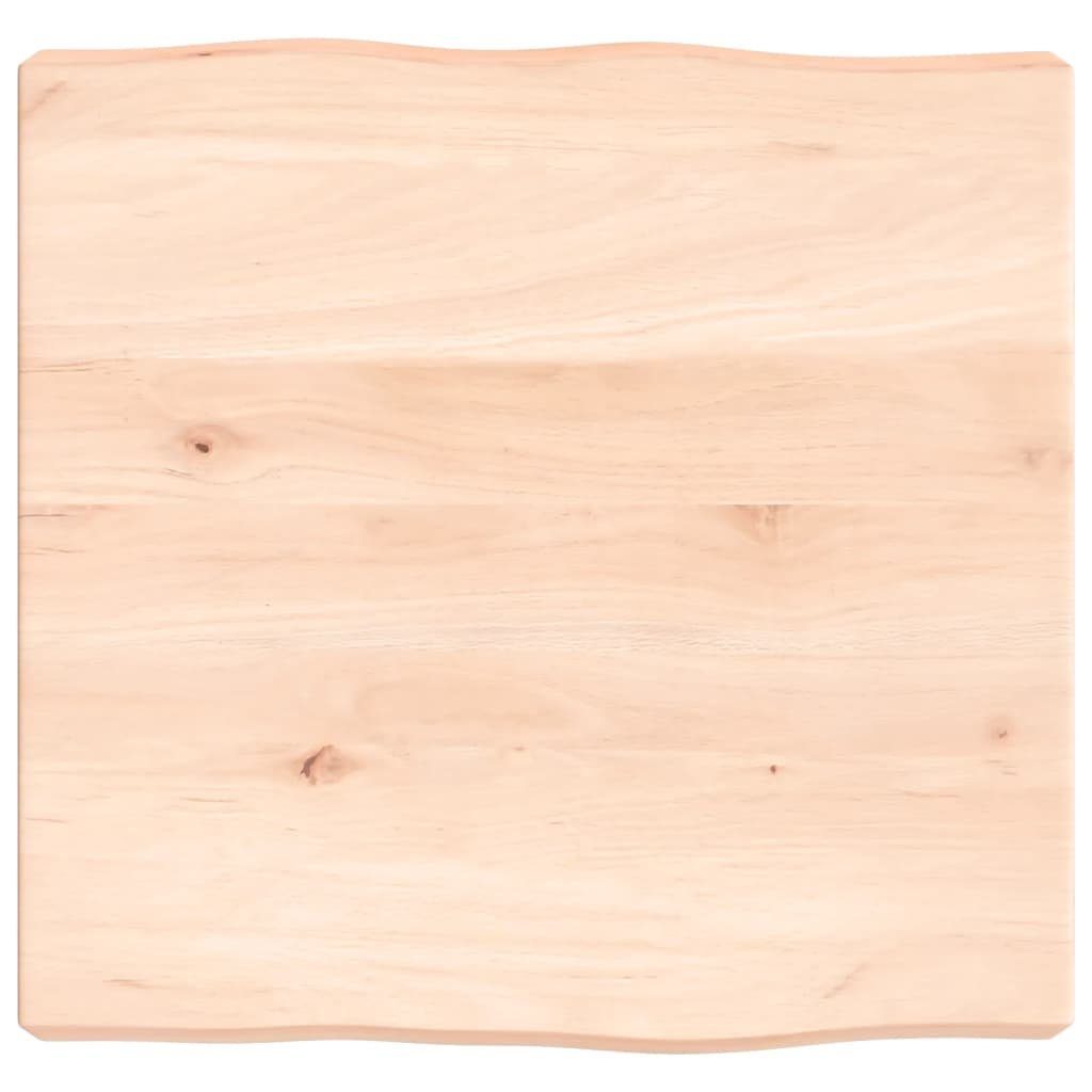 Massivholz 40x40x(2-6) (1 Unbehandelt Tischplatte Baumkante St) furnicato cm