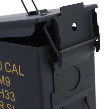 RAMROXX Transportbehälter Munitionskiste Ammo Box Metallkiste Transport Metallbox 305x155x190mm schwarz