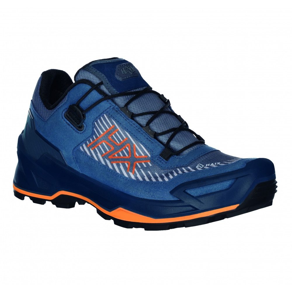 haix schwarze Eagle Evo Adventure GTX Wanderschuhe blau-orange Outdoorschuh