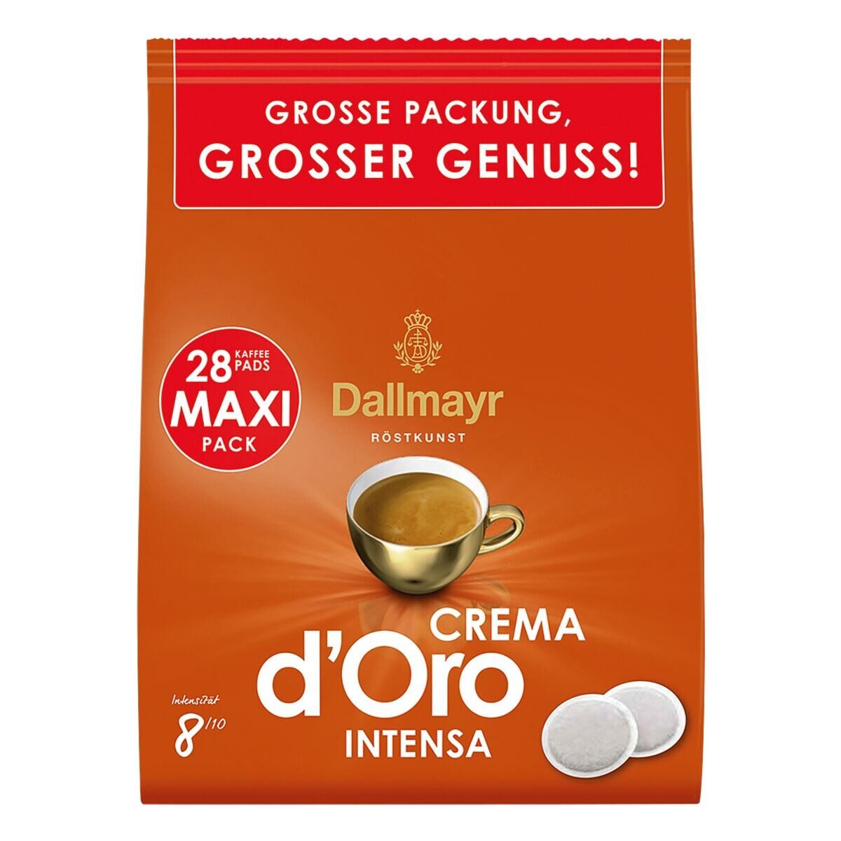 DALLMAYR Kaffee Crema d'Oro Intensa, 28 Kaffee-Pads