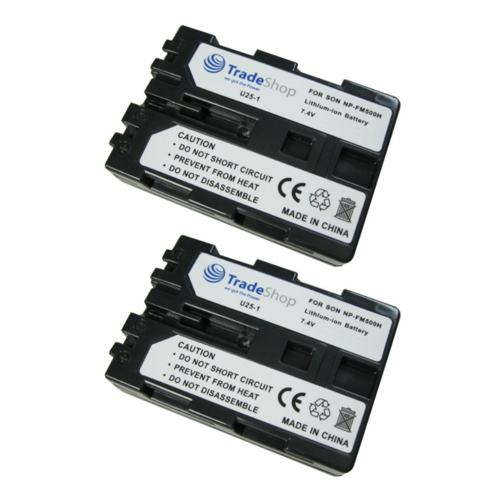 Trade-Shop 2x Akku passend für Sony Alpha 77 II (SLT-A77-II) SLT-A58 SLT-A58Y Kamera-Akku Li-Ion 2000 mAh (7,2 V)