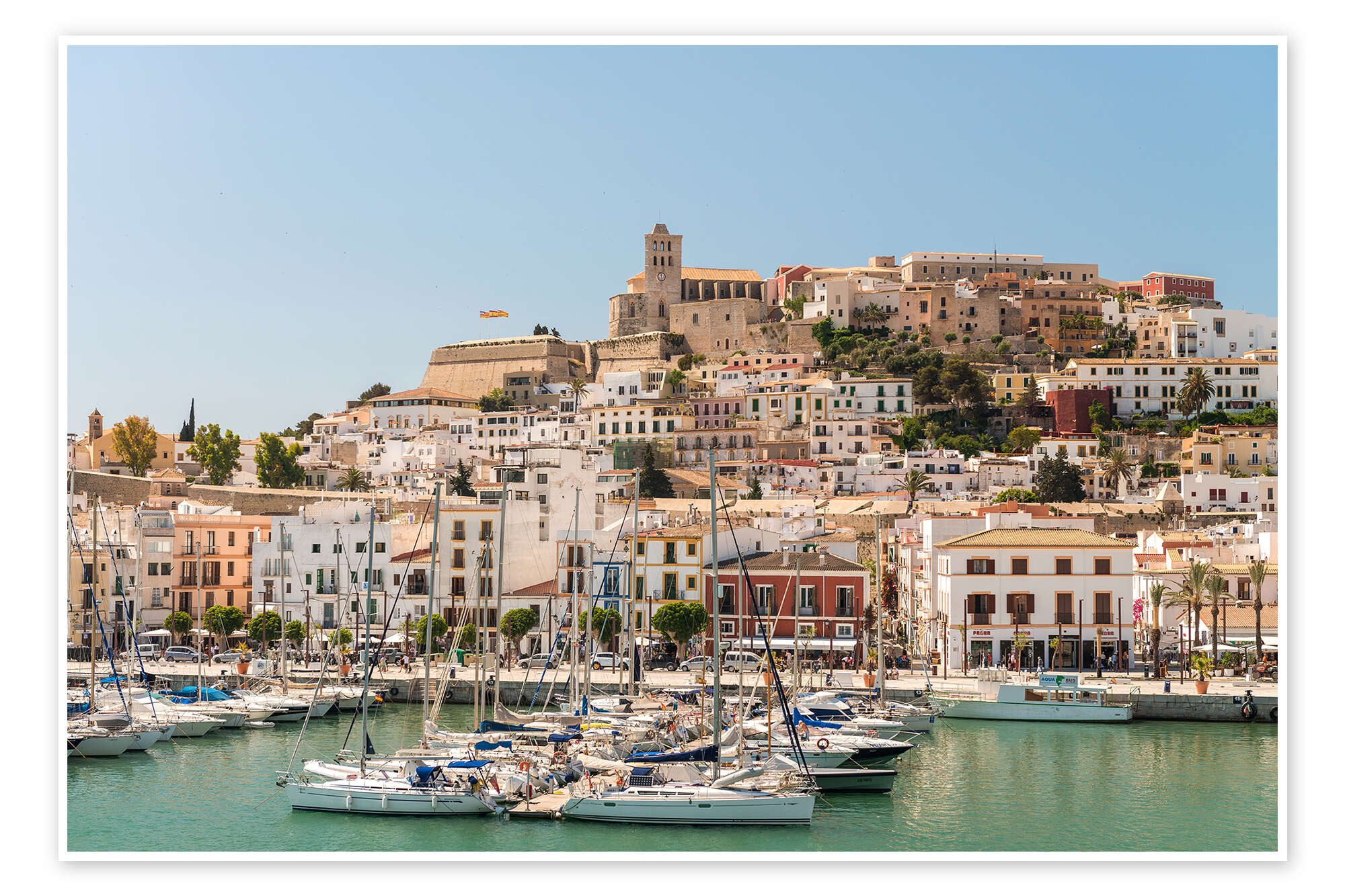 Posterlounge Wandbild Hafen auf Ibiza, Editors Choice, erhältlich als Poster, Leinwandbild, Wandsticker oder Acrylglasbild