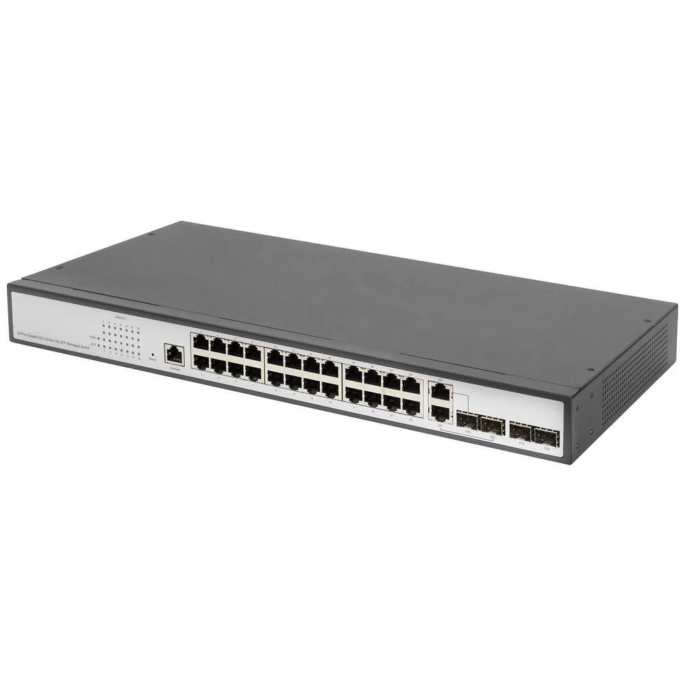 Digitus 24-Port Gigabit Layer 2 Switch 24-port + 2 combo Netzwerk-Switch