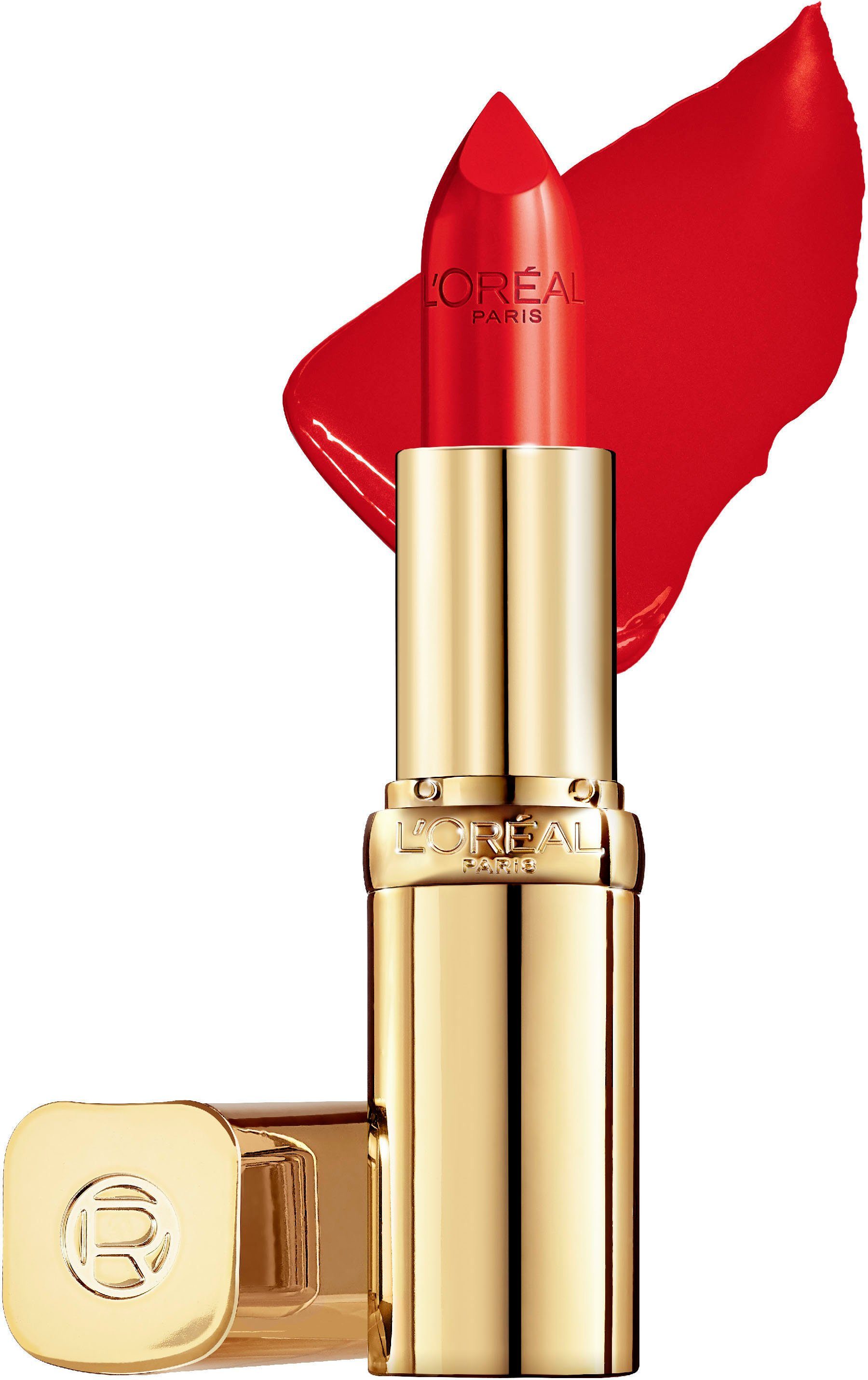 L'ORÉAL PARIS Lippenstift COLOR RICHE SATIN, mit Bienenwachs und Argan-Öl spendet bis zu 12H lang Feuchtigkeit