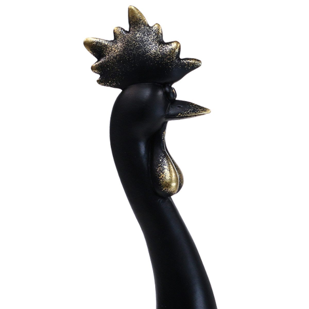 Florists Products Osterhase Osterdeko Huhn Deko Hahn Schwarz Gold Vintage Comicfigur 19cm, 2 Stück