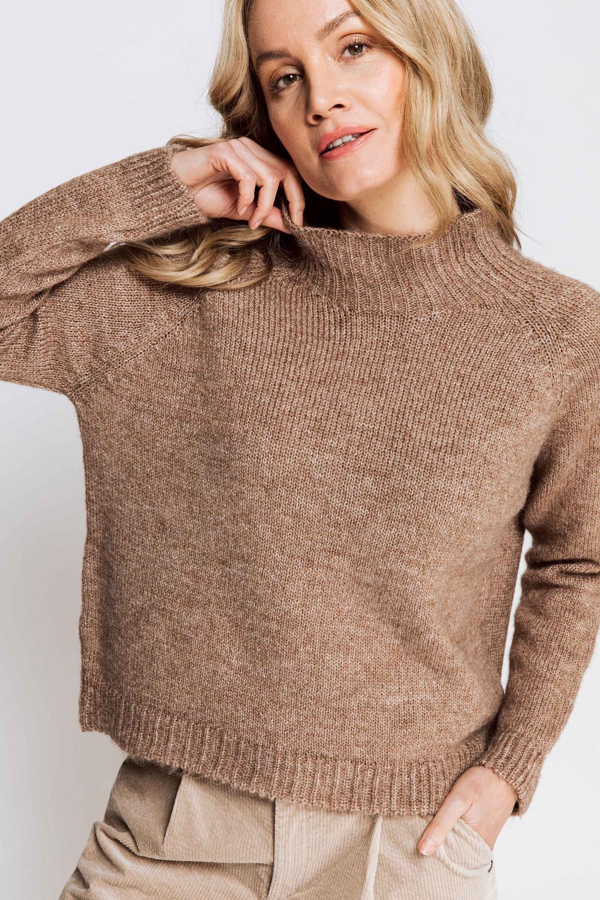 Zhrill Sweatshirt (0-tlg) Brown Pullover AINO
