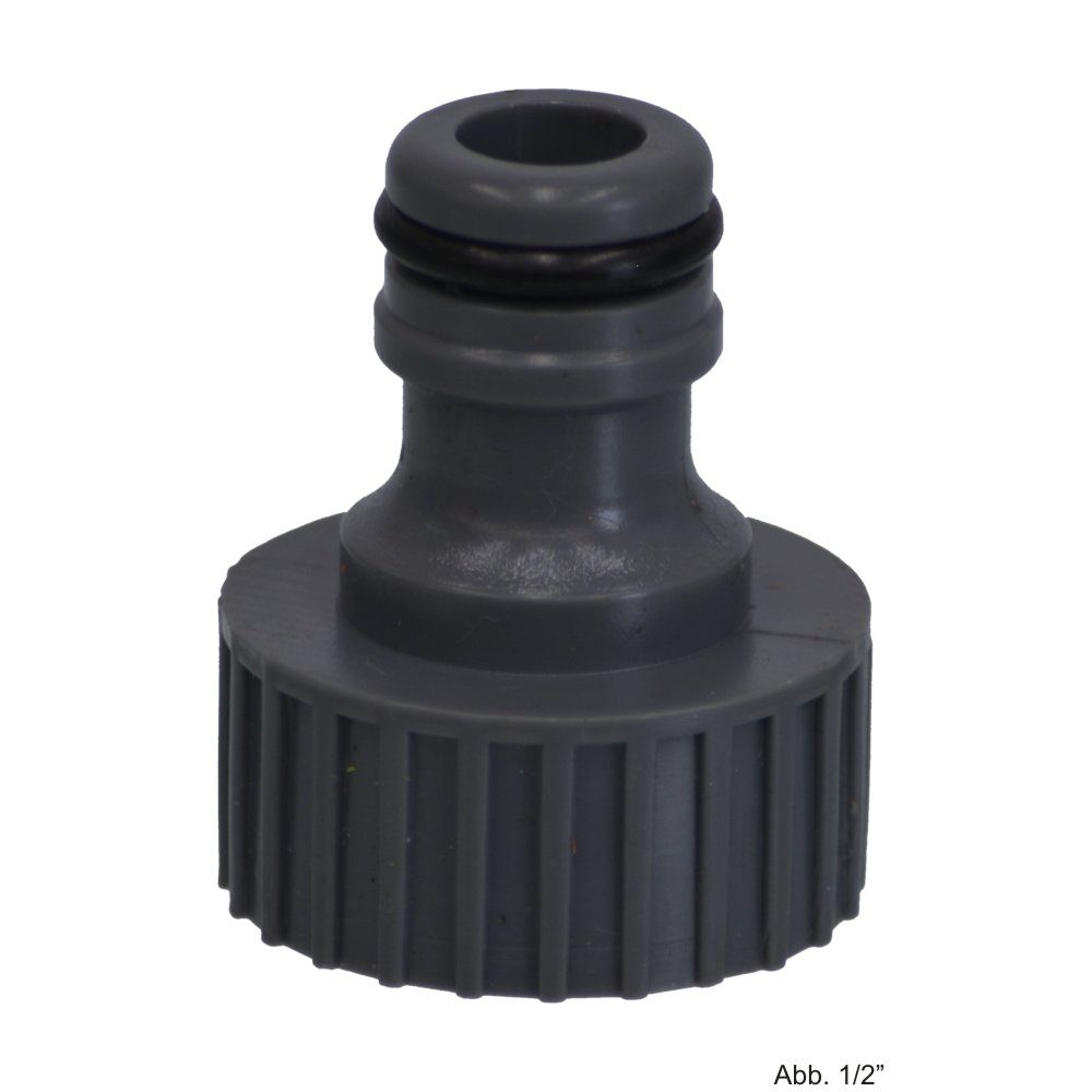 bevo Gartenschlauch PVC-U Hydro-Fit Hahnanschluss, IG x Klickstecker 3/4", Grau