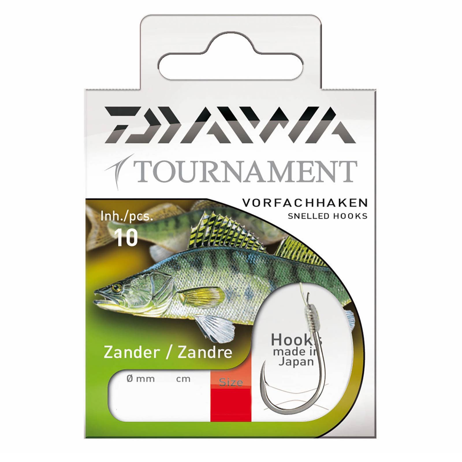 Daiwa Forellenhaken, Daiwa Tournament Zanderhaken Gr.1 Gebundene Vorfachhaken