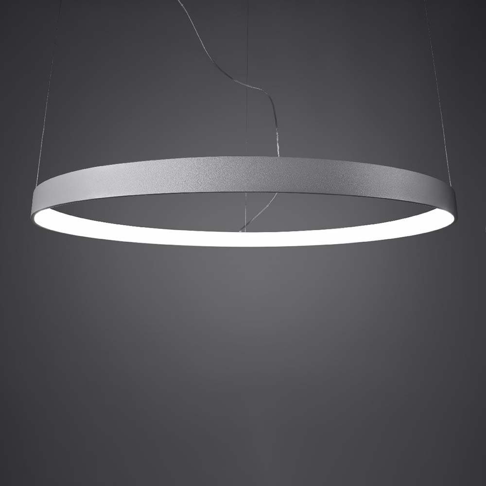 Pendelleuchte LED Hängelampe fest schwarz etc-shop Neutralweiß, LED LED-Leuchtmittel Wohnzimmerleuchte Ring Pendelleuchte, verbaut,