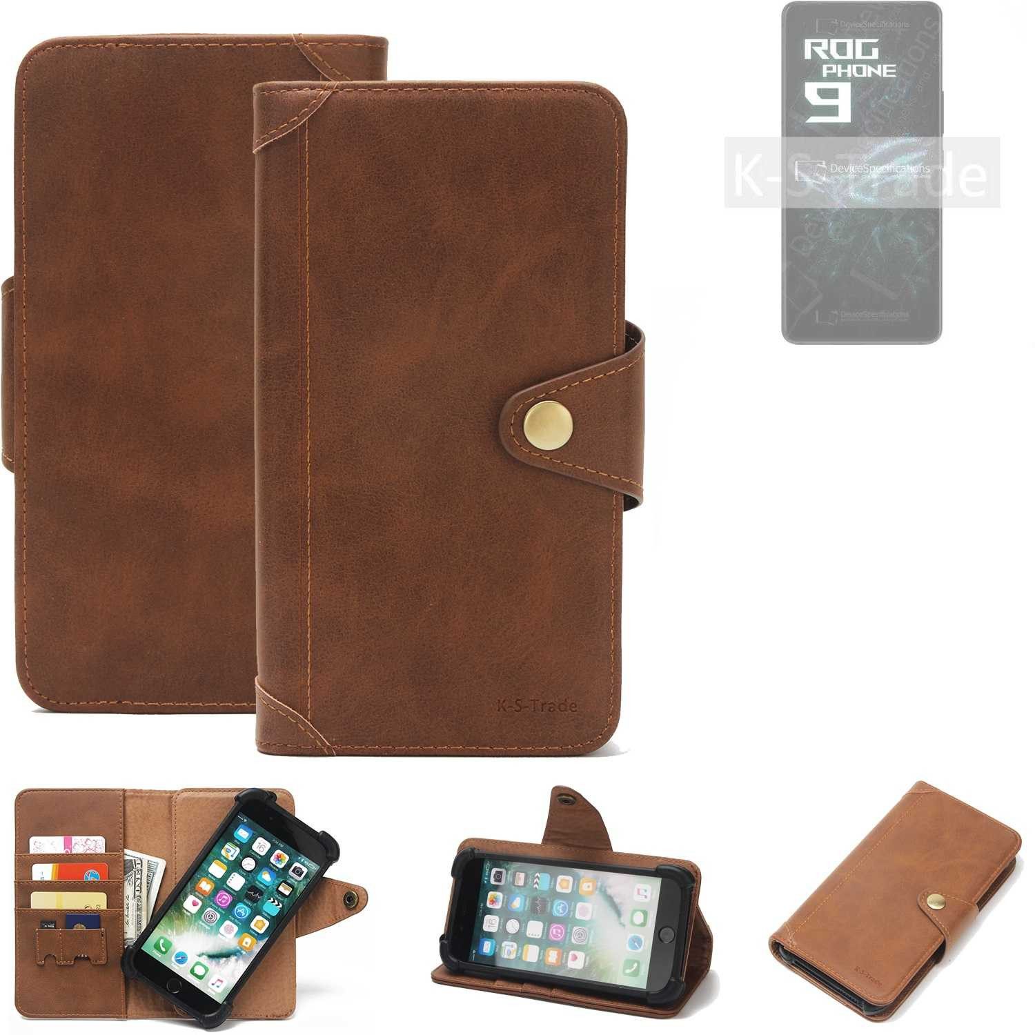 K-S-Trade Handyhülle für Asus ROG Phone 9, Handyhülle Schutz Hülle Walletcase Bookstyle Tasche Case