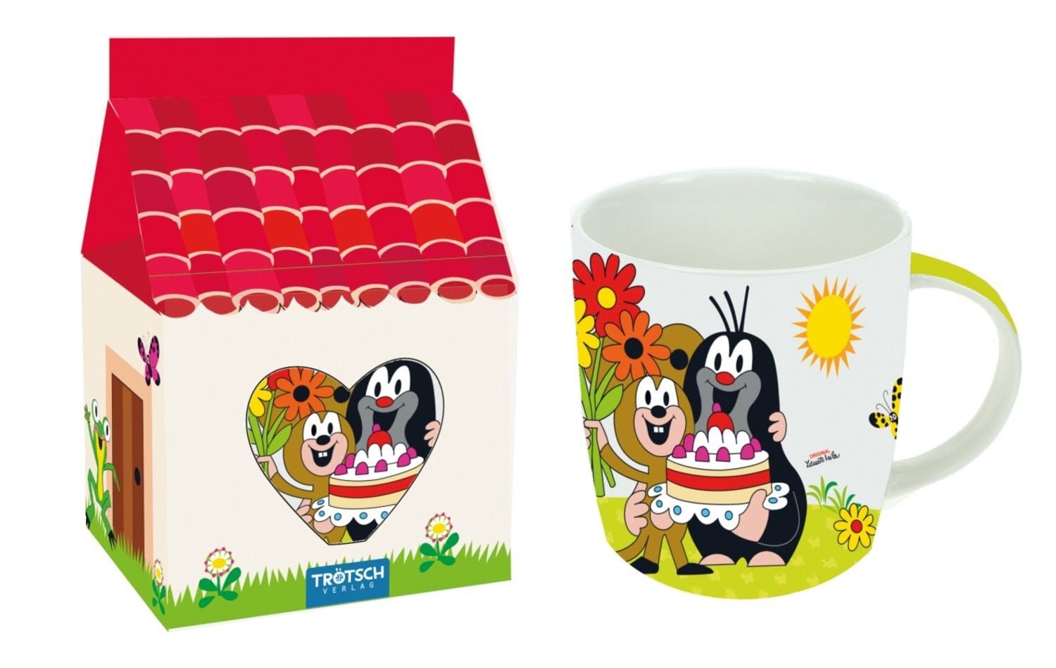 Tasse Tasse ""Der kleine Maulwurf"" im Papphaus