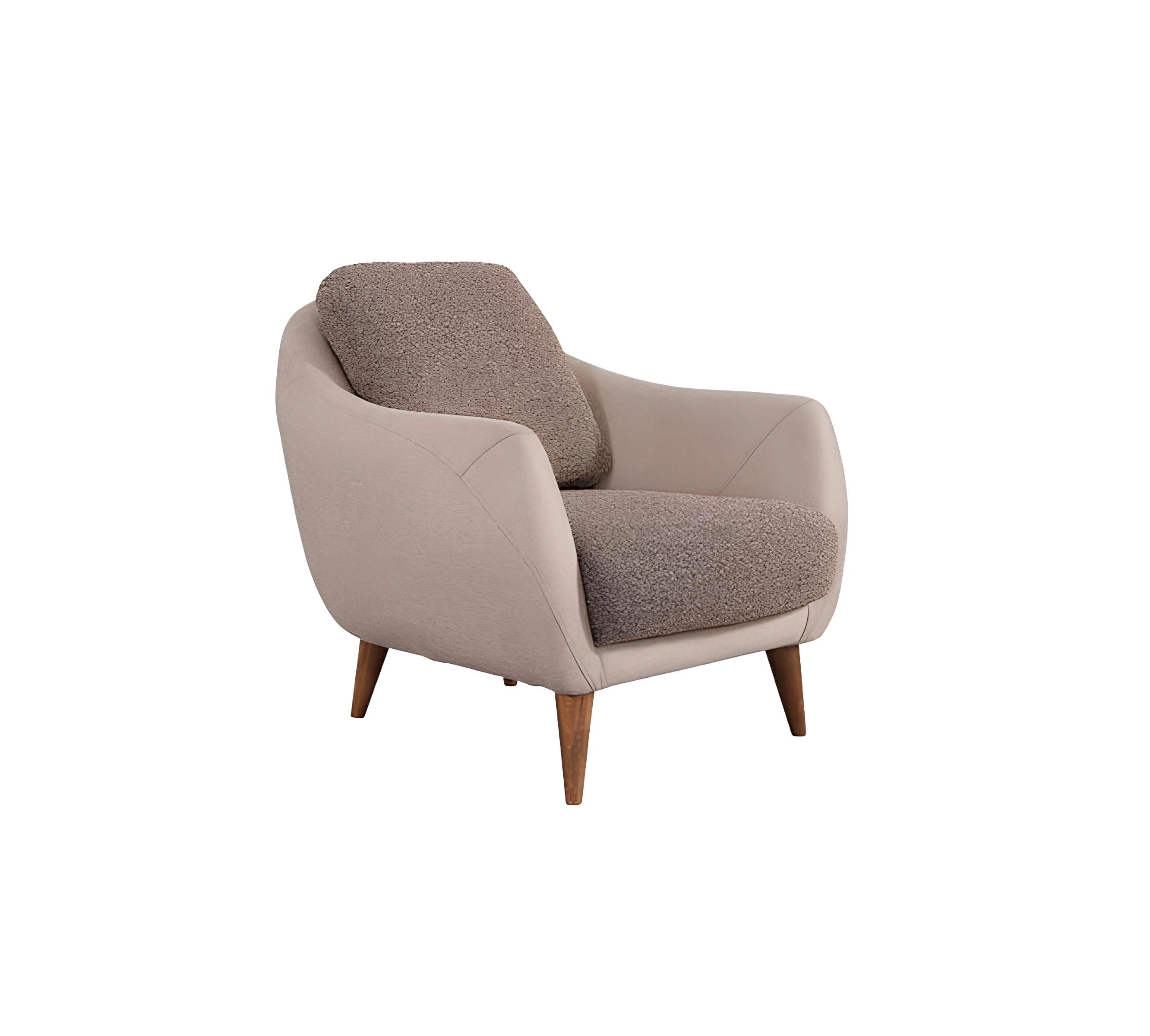 Sessel Elegantes Wohnzimmer Grau 1 Sitzer Sofa Design Textil Sessel Couch Neu