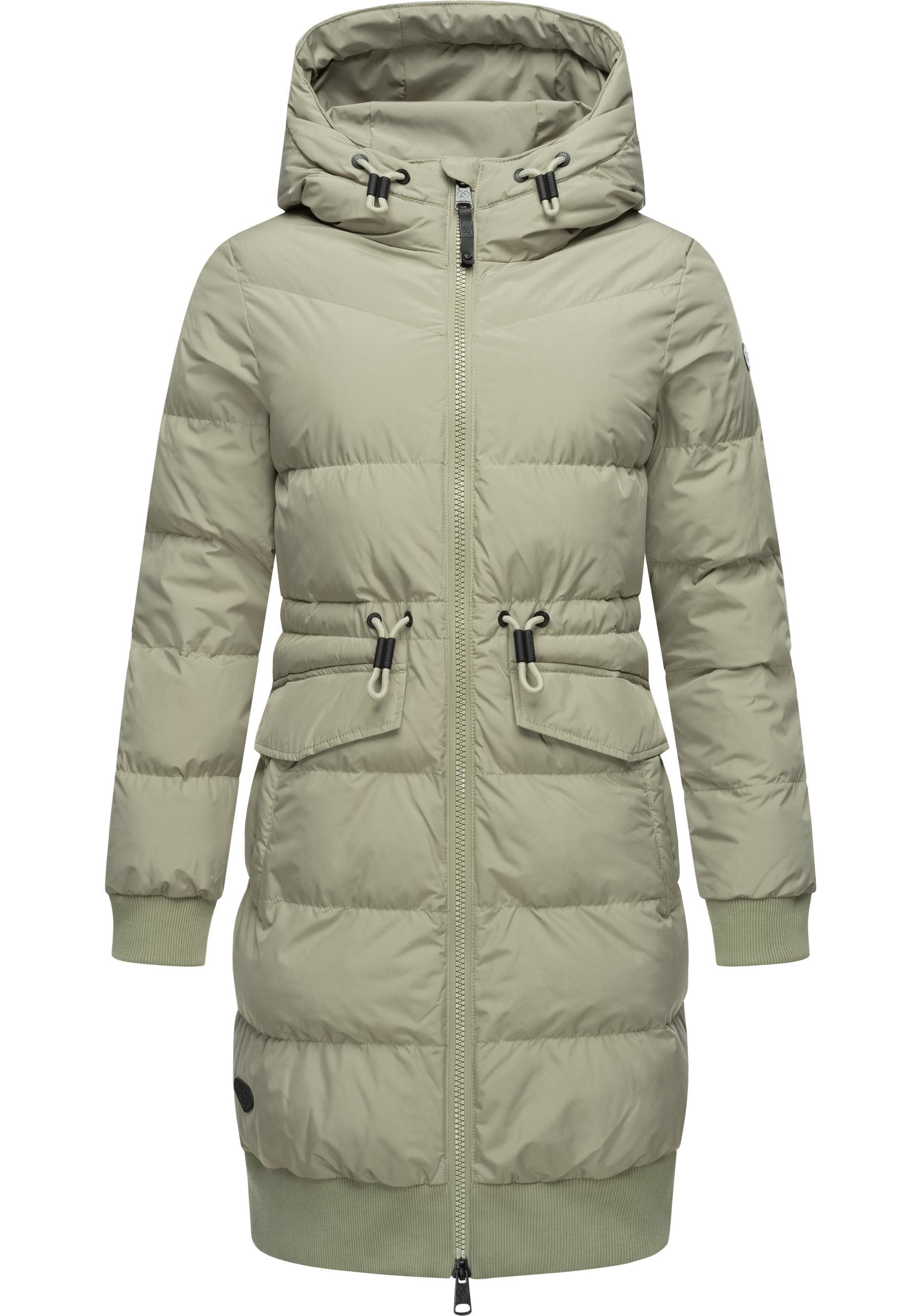 Ragwear Steppmantel Briosh Wasserdichter Damen Wintermantel mit Kapuze