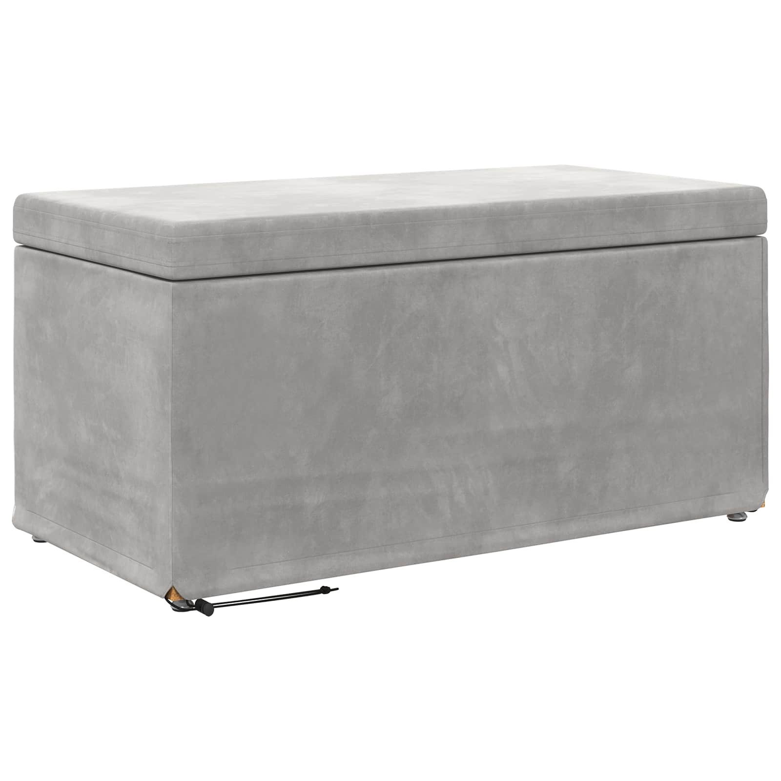 vidaXL Barhocker Hocker Hellgrau 81 x 41 x 40 cm Samt und Engineering Holz (1 St)