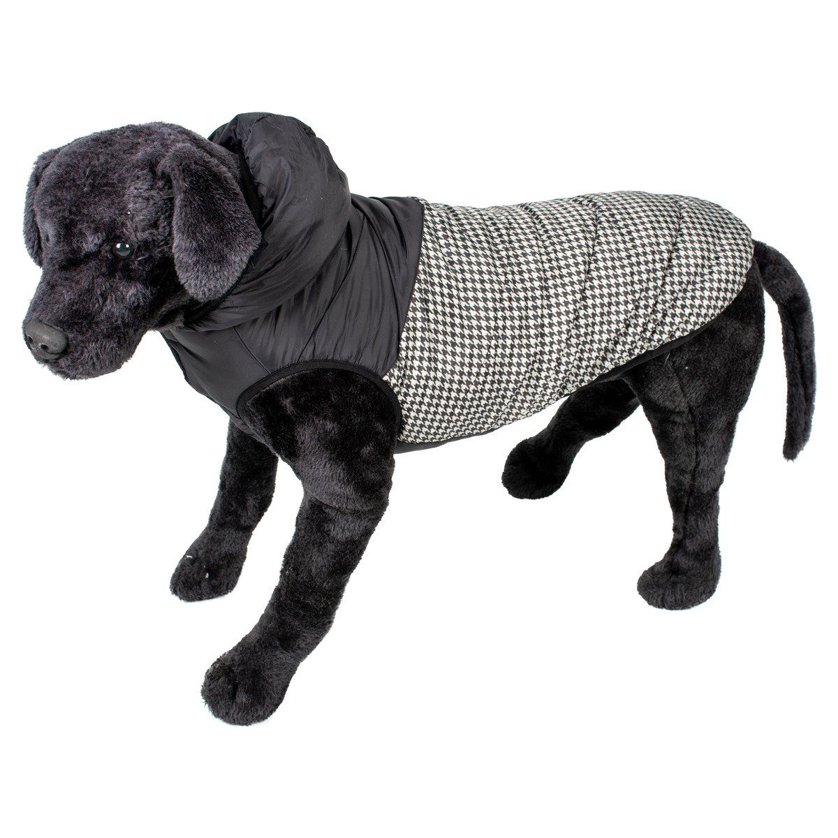 DUVO+ Hundemantel Hundemantel gefüttert schwarz/weiß