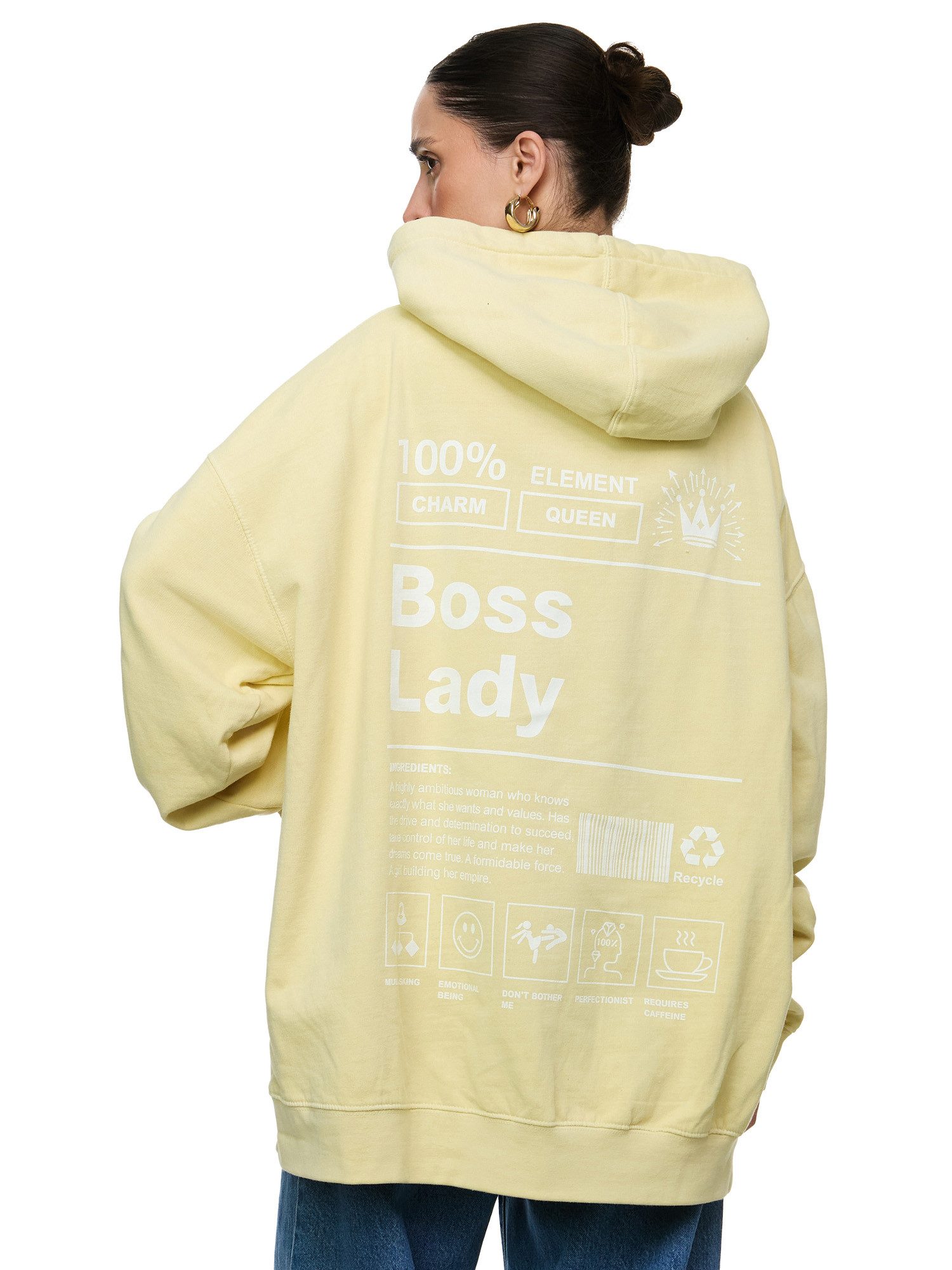 Worldclassca Hoodie Worldclassca Oversized Print Boss günstig online kaufen