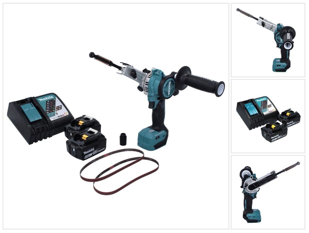 Makita Akku-Bandfeile DBS 180 RG Akku Bandfeile 18 V 9 x 533 mm Brushless + 2x Akku 6,0 Ah