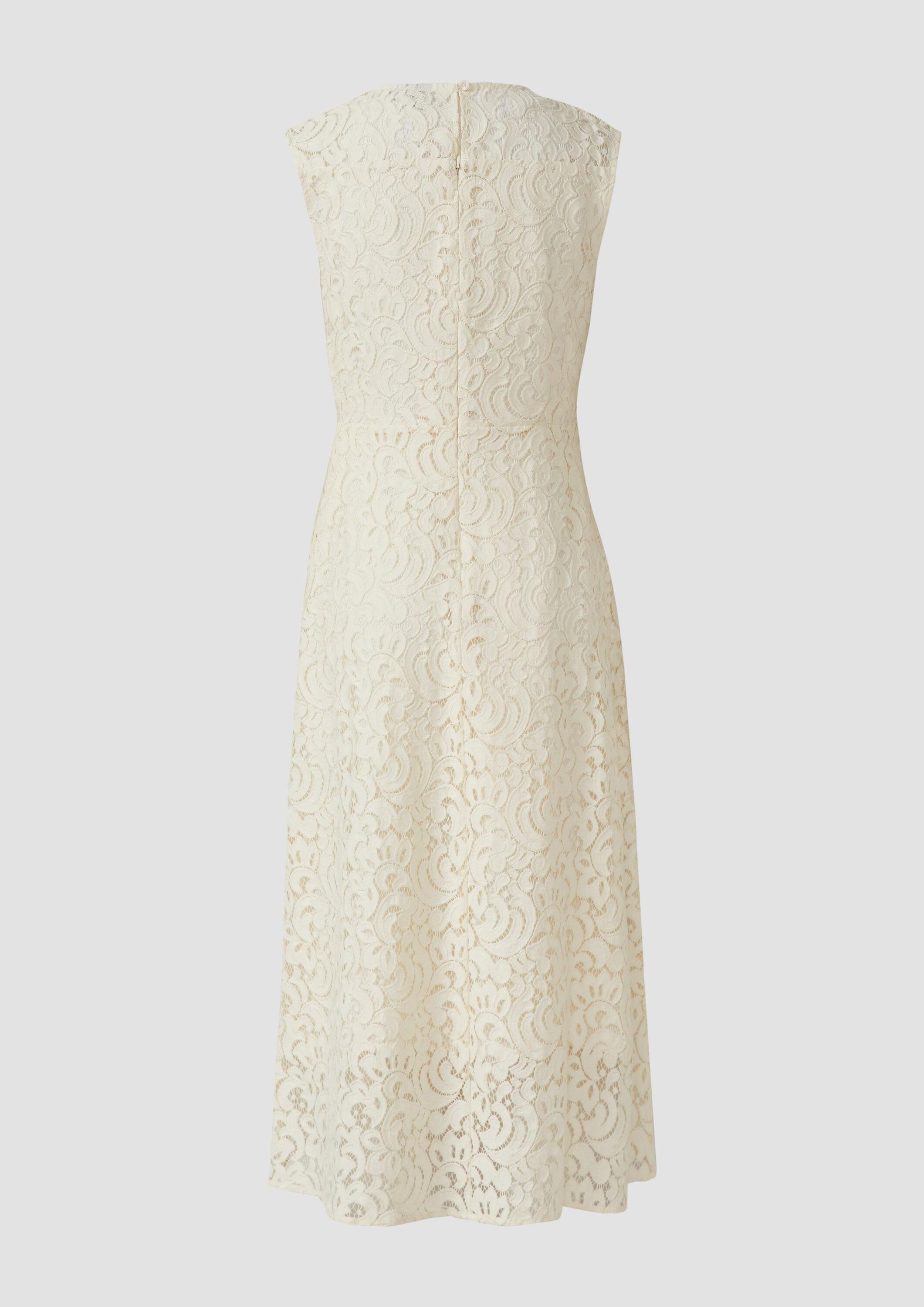 s.Oliver Midikleid Kleid Ärmelloses Midikleid aus Spitze