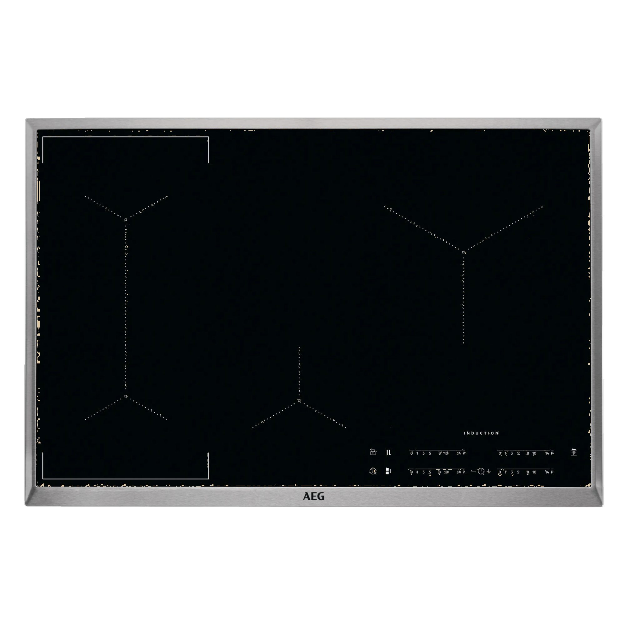 AEG Backofen-Set Backofen SteamBake + Induktionskochfeld 80cm Bridge Hob2Hood Boost, mit Nein