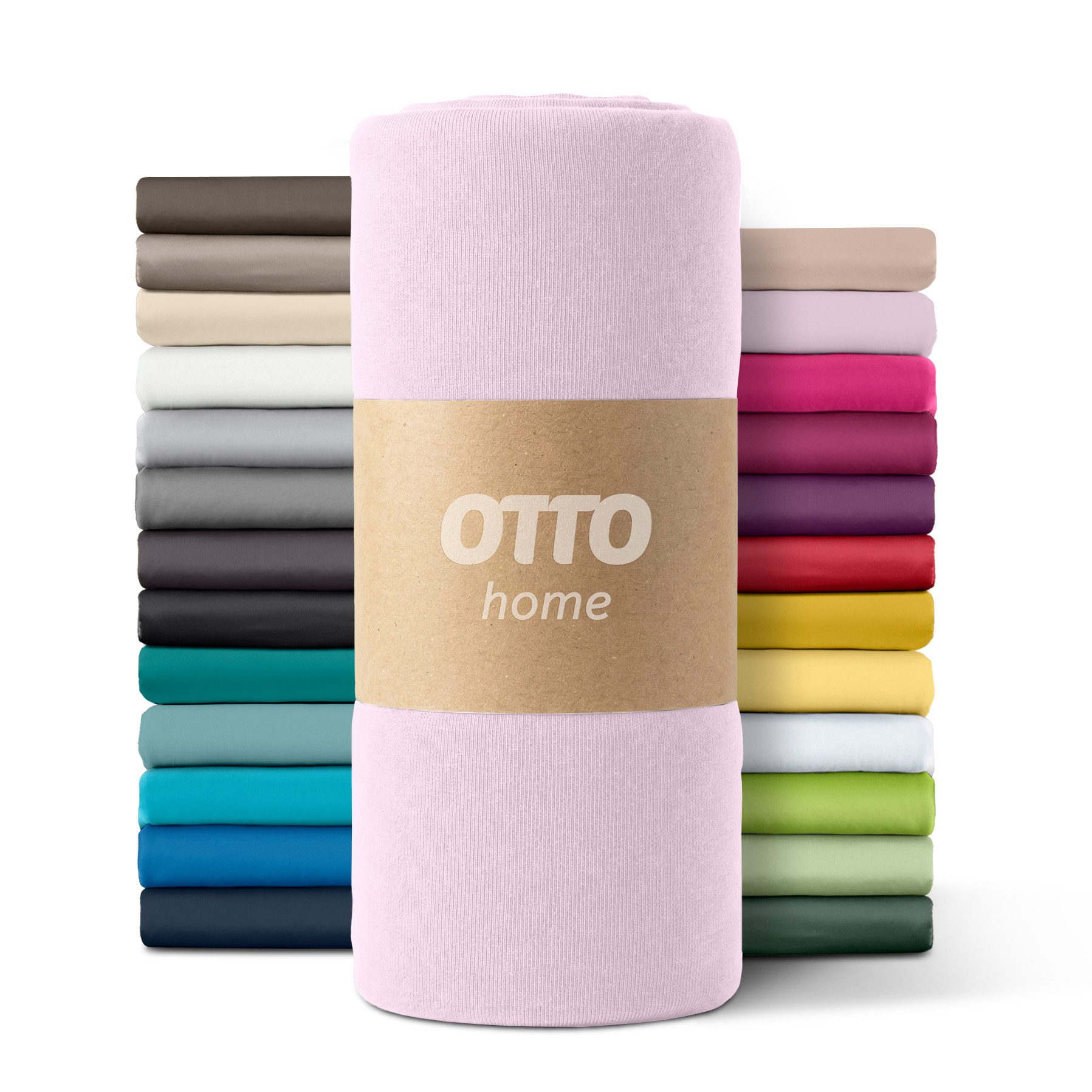 OTTO home Spannbettlaken PAPRIKA Microfaser-Jersey und warme Fleece-Qualität, Microfaser-Jersey, Gummizug: rundum, (2 Stück), Bettlaken Laken Spannbettuch, schnelltrocknend