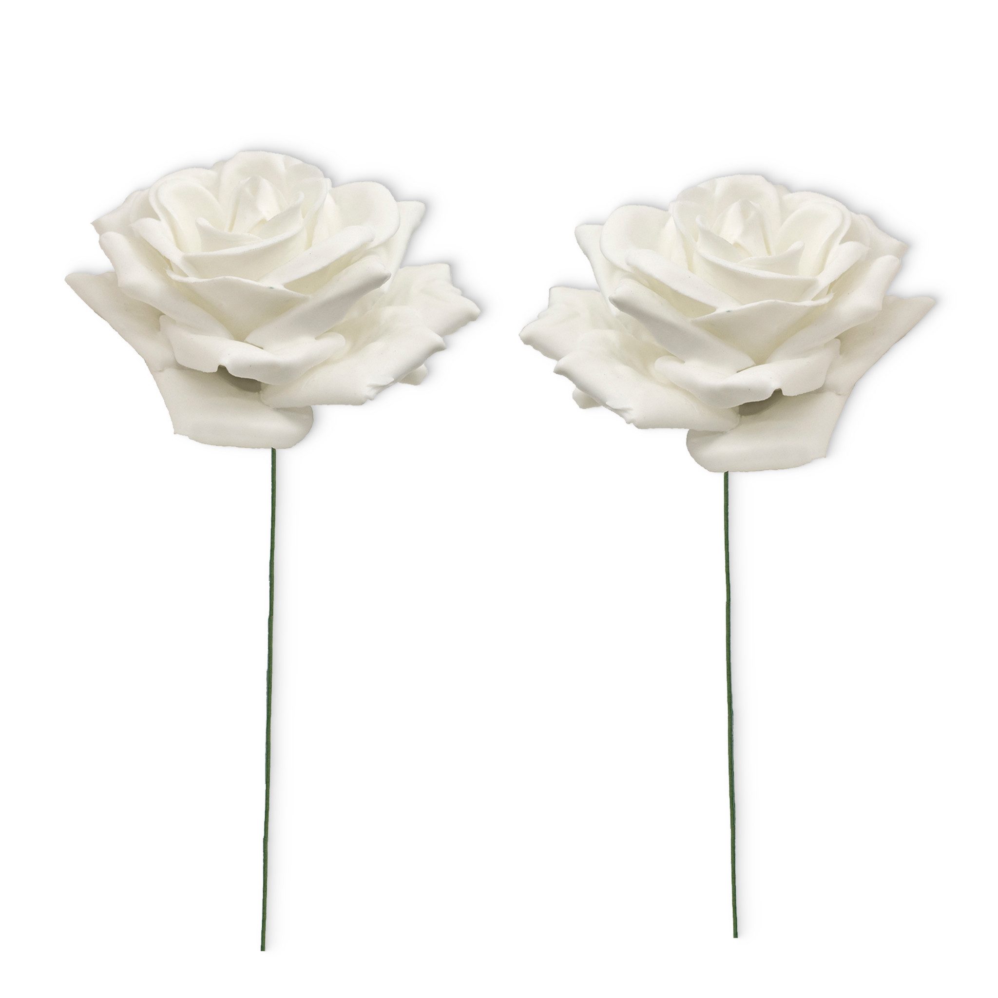 matches21 HOME & HOBBY Bastelnaturmaterial Große Wachs-Blüten Textil-Rosen günstig online kaufen