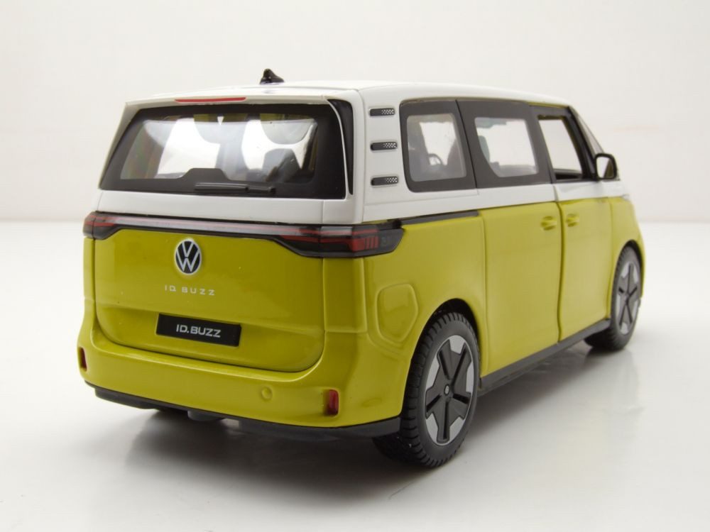 Maisto® Modellauto VW ID. Buzz 2023 weiß gelb, Maßstab 1:25