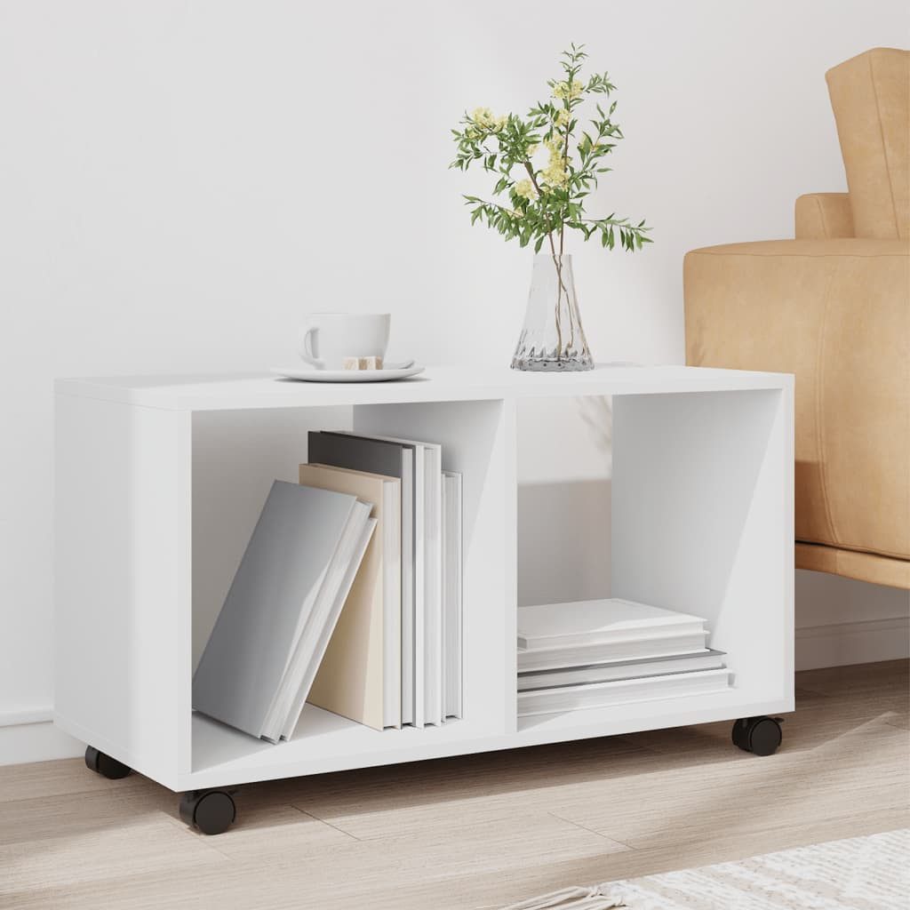 vidaXL Beistelltisch Rollschrank Weiß 72x33x42,5 cm günstig online kaufen
