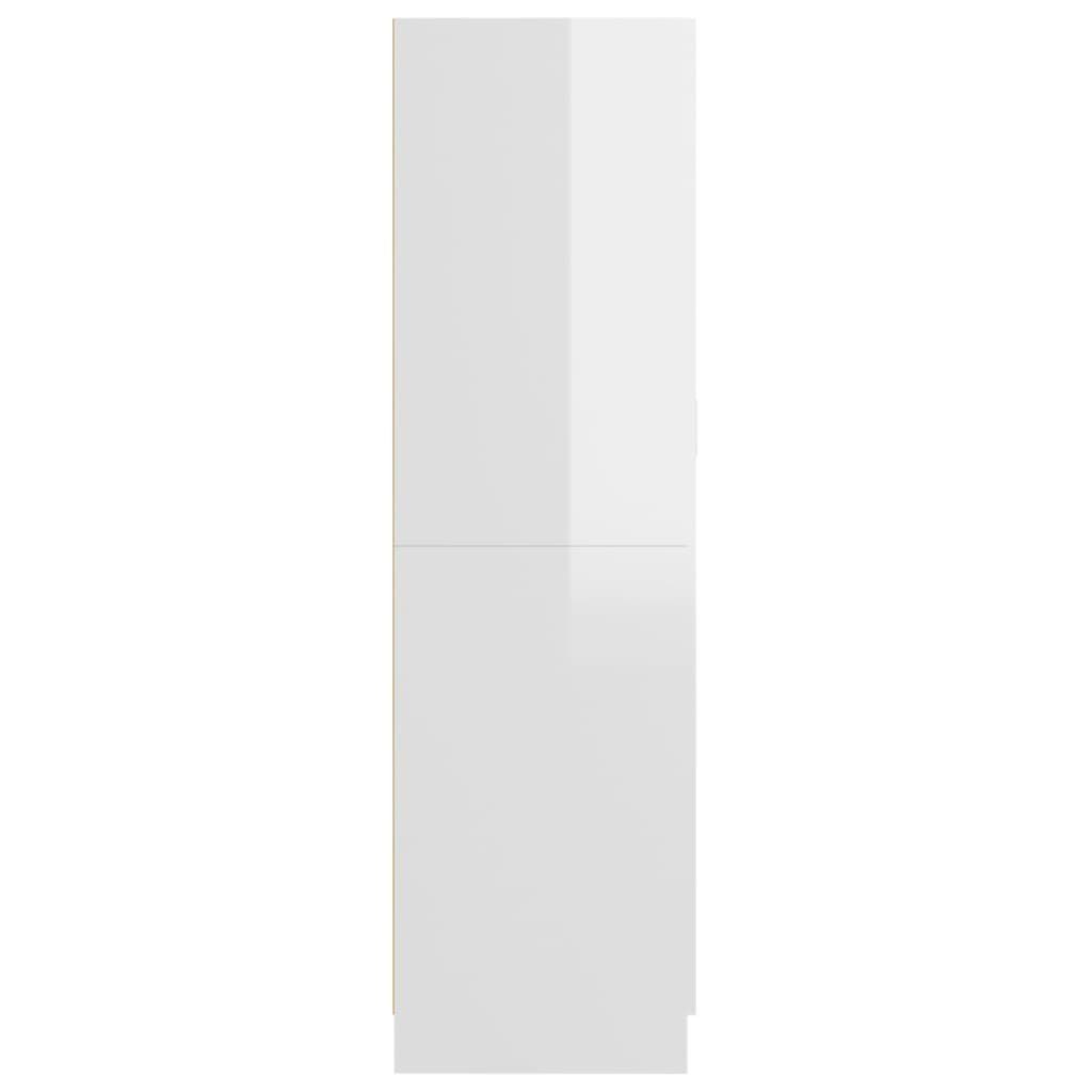vidaXL Kleiderschrank Kleiderschrank 82,5x51,5x180 Weiß cm Hochglanz-Weiß Holzwerkstoff